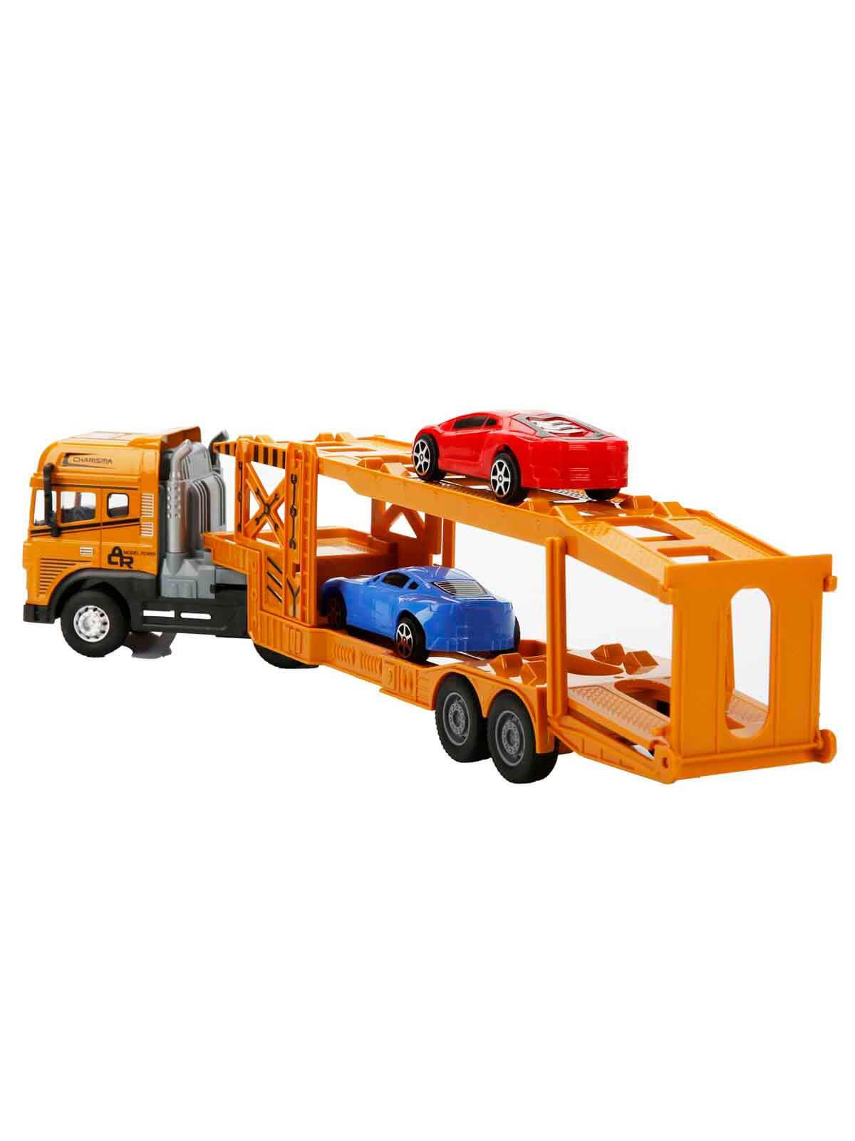 Maxx Wheels Sesli ve Işıklı Taşıyıcı Kamyon 40 cm - Turuncu