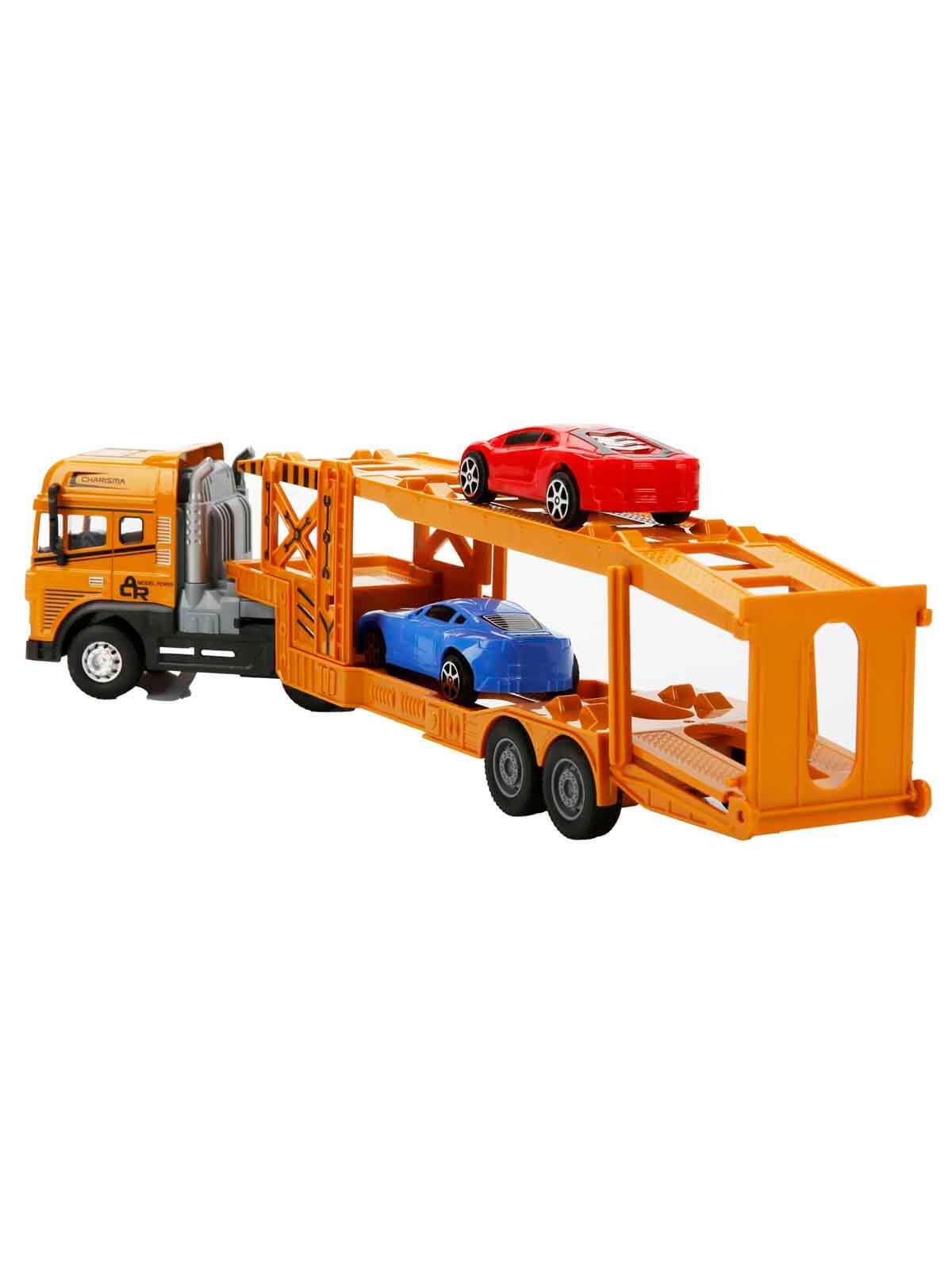 Maxx Wheels Sesli ve Işıklı Taşıyıcı Kamyon 40 cm - Turuncu