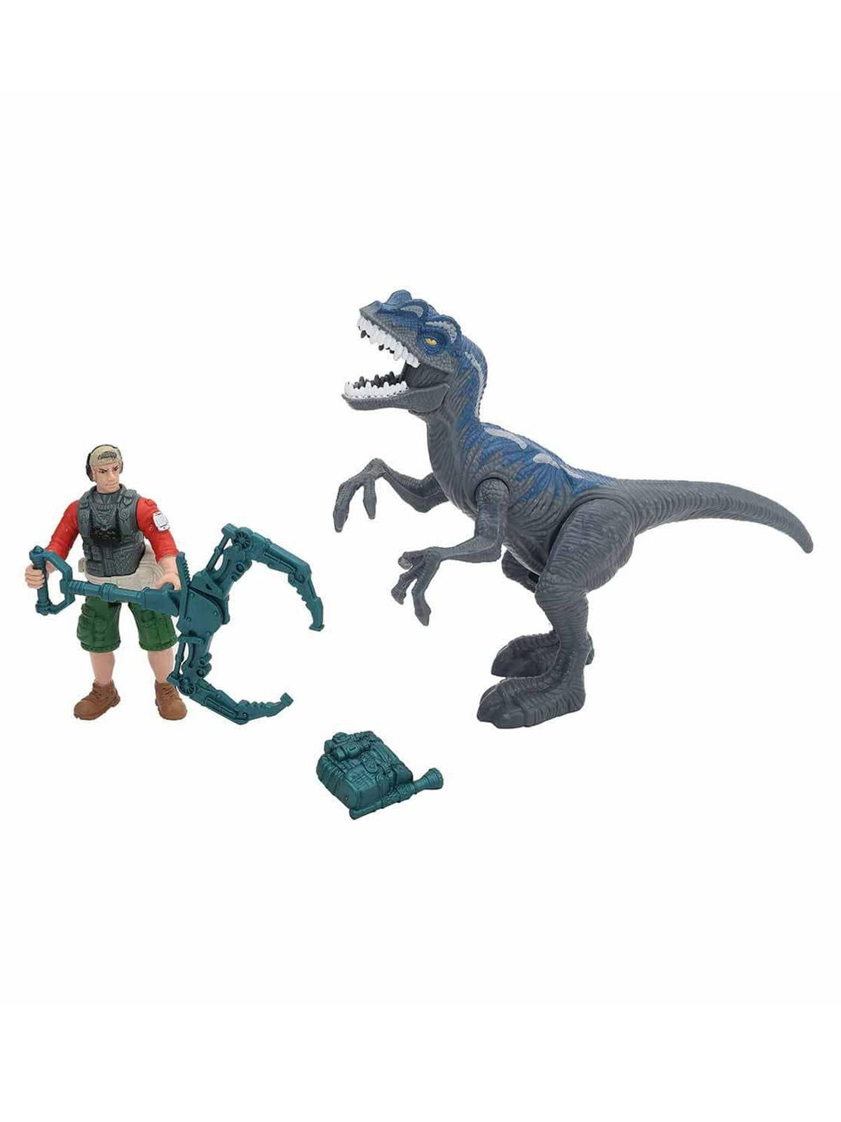 Sunman Oyuncak Oyun Set Dıno Valley Dınodanger 1Fgr./1Dinozor 2A. - Gri