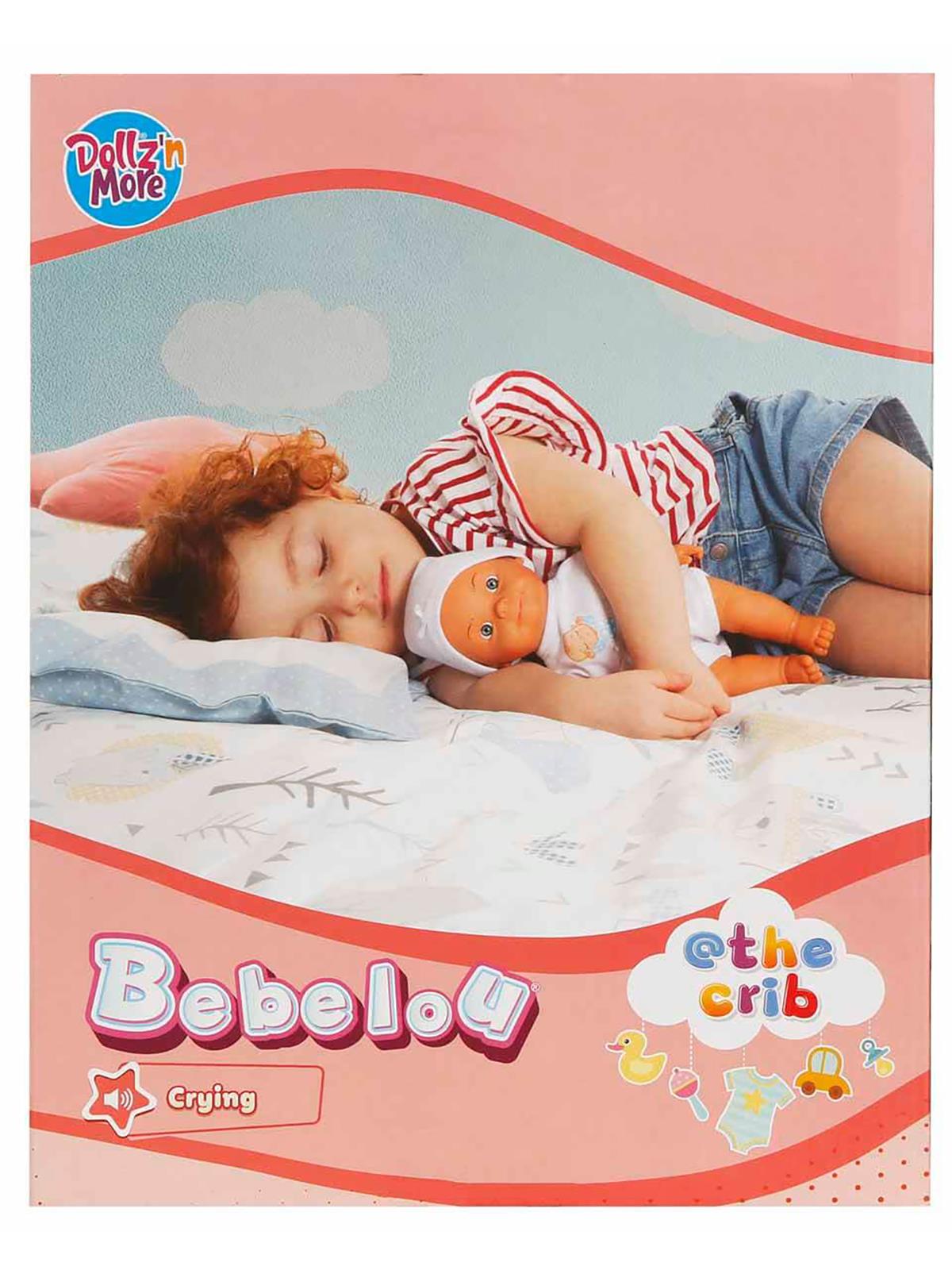 Sunman Oyuncak BEBEK SET BEBELOU THE CRIB SESLİ AĞLAYAN 30CM.2R.BYK.KUTU - Mavi