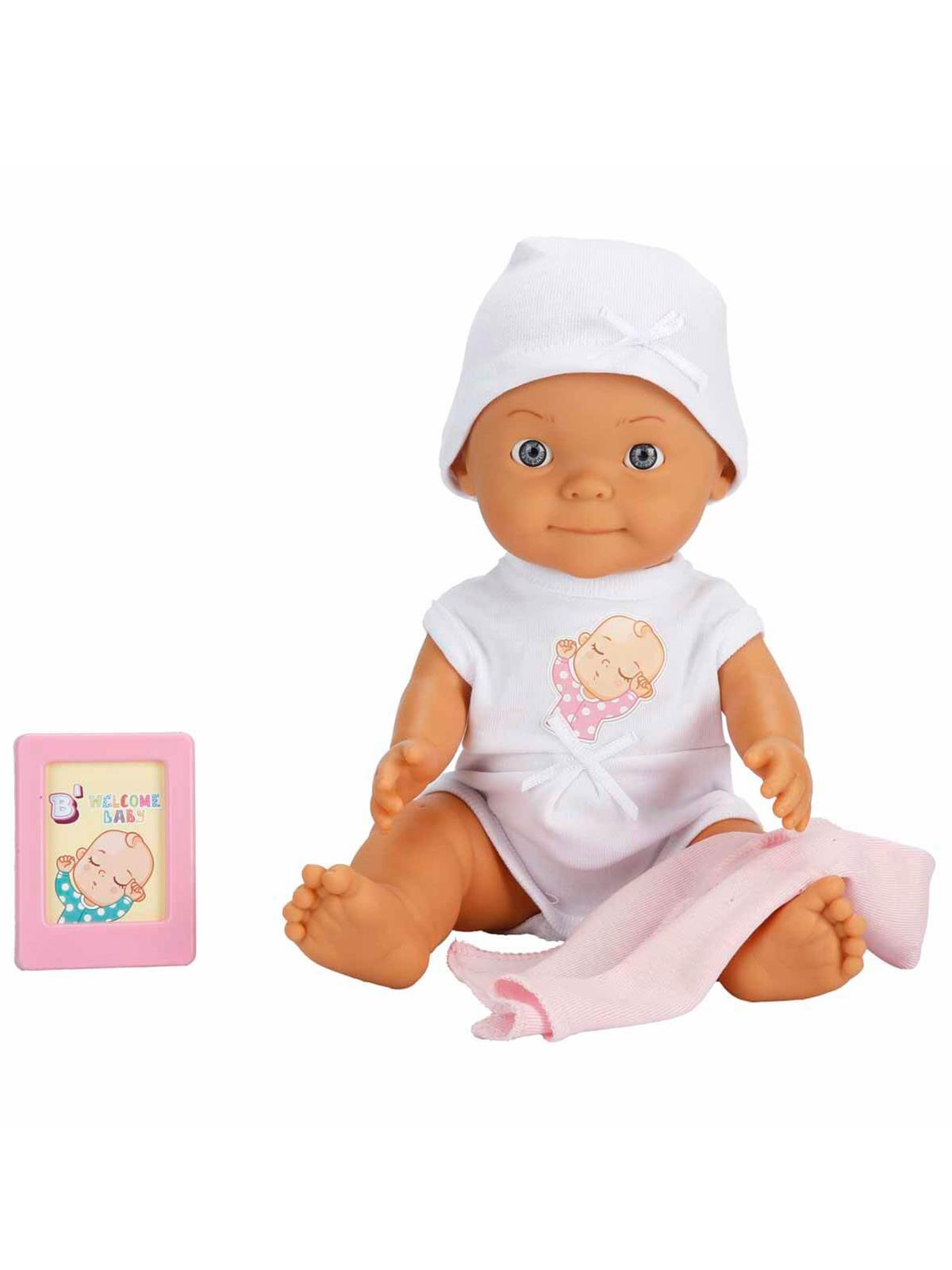 Sunman Oyuncak BEBEK SET BEBELOU THE CRIB SESLİ AĞLAYAN 30CM.2R.BYK.KUTU - Pembe
