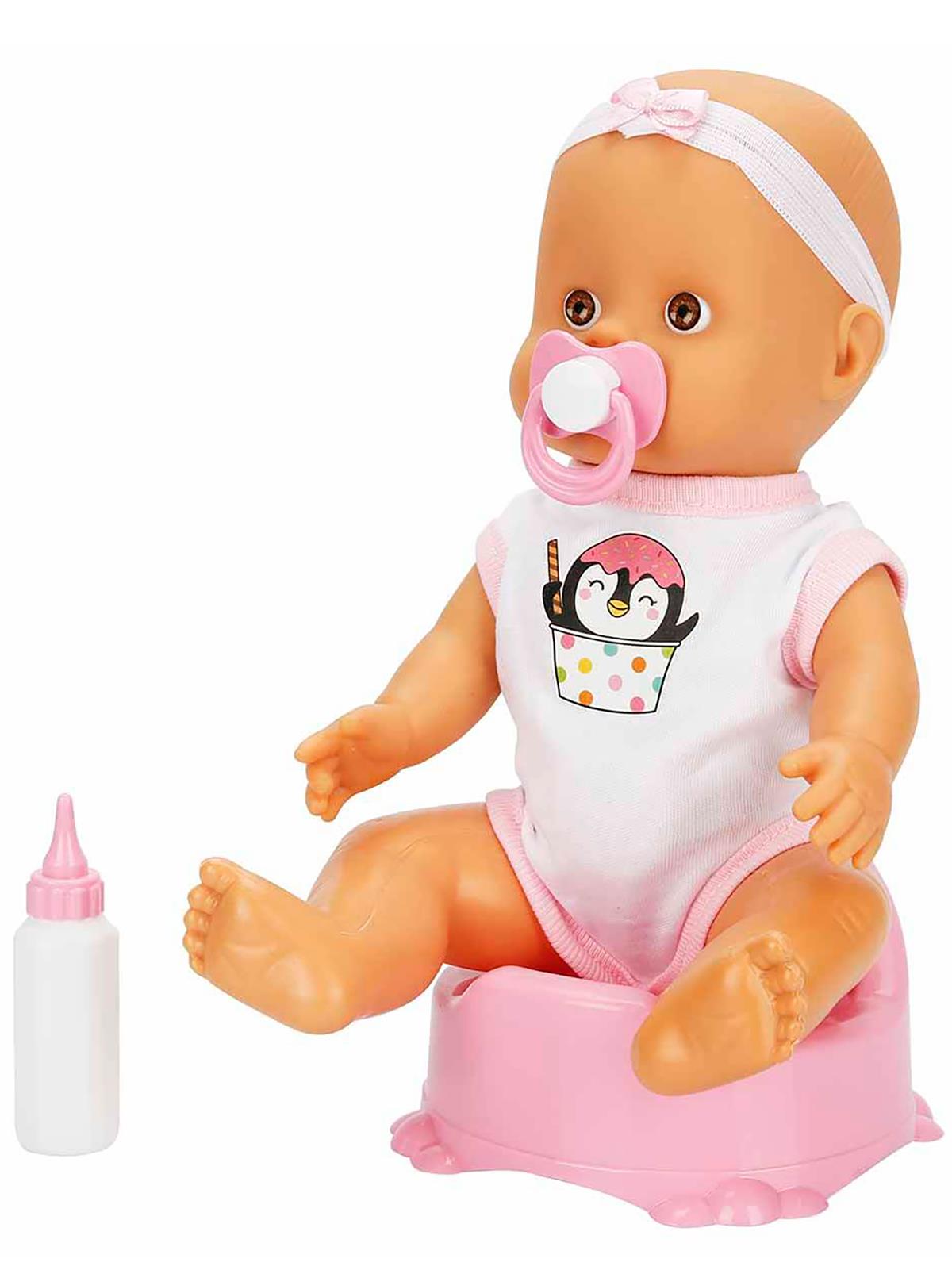 Sunman Oyuncak Bebek Set Boubou Altını Islatan 30Cm.4 Sesli Aks.Byk.Kutu 2R. - Pembe