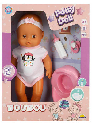 Sunman Oyuncak Bebek Set Boubou Altını Islatan 30Cm.4 Sesli Aks.Byk.Kutu 2R. - Pembe