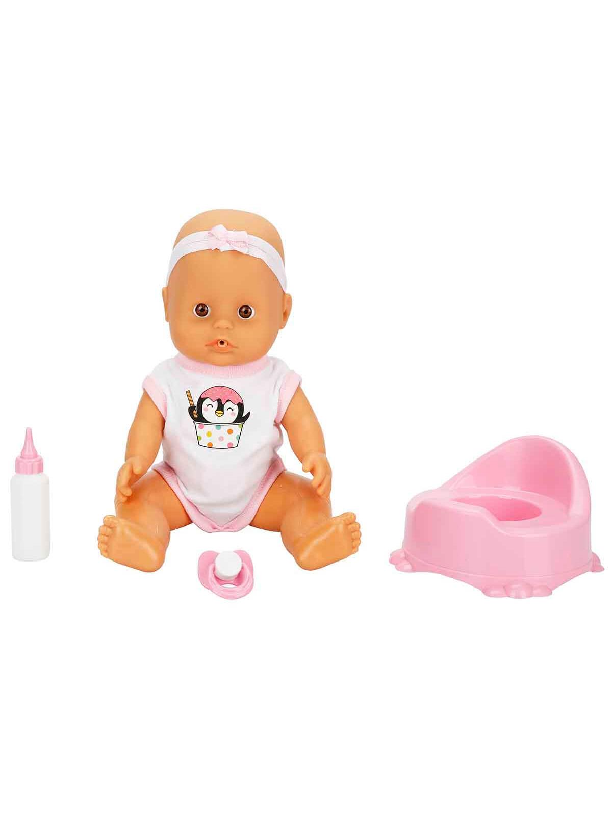 Sunman Oyuncak Bebek Set Boubou Altını Islatan 30Cm.4 Sesli Aks.Byk.Kutu 2R. - Pembe