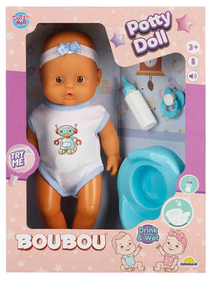 Sunman Oyuncak Bebek Set Boubou Altını Islatan 30Cm.4 Sesli Aks.Byk.Kutu 2R. - Mavi