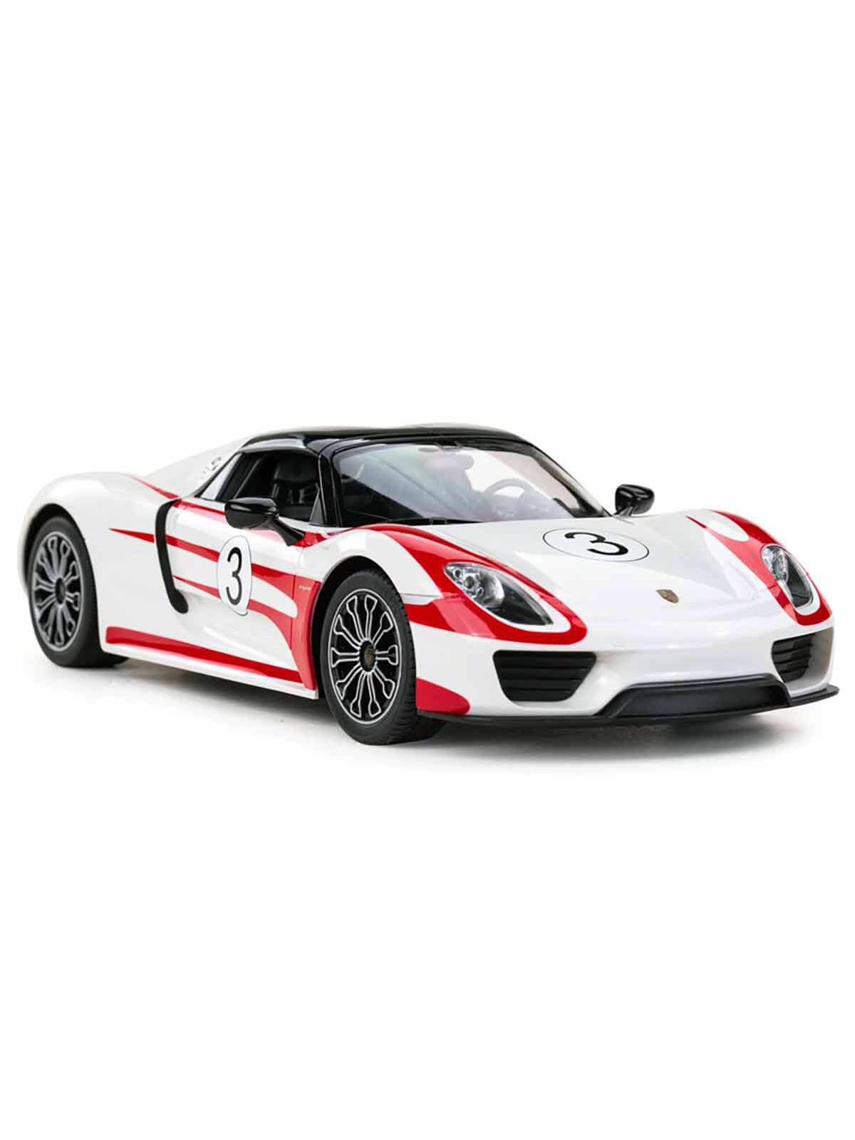 Sunman Oyuncak 1:14 Uzaktan Kumandalı Porsche 918 Spyder Weissach Işıklı Araba - Beyaz