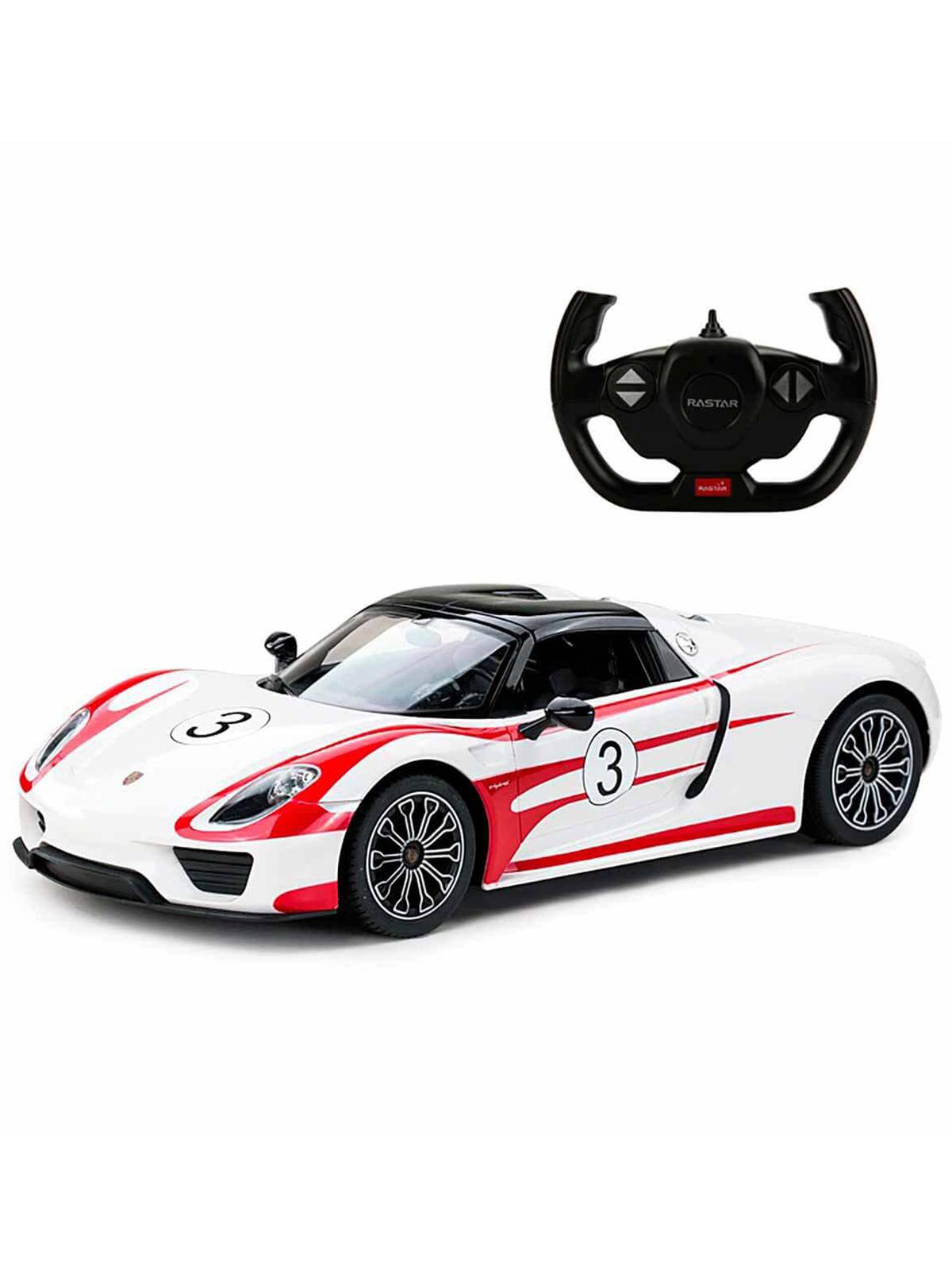 Sunman Oyuncak 1:14 Uzaktan Kumandalı Porsche 918 Spyder Weissach Işıklı Araba - Beyaz