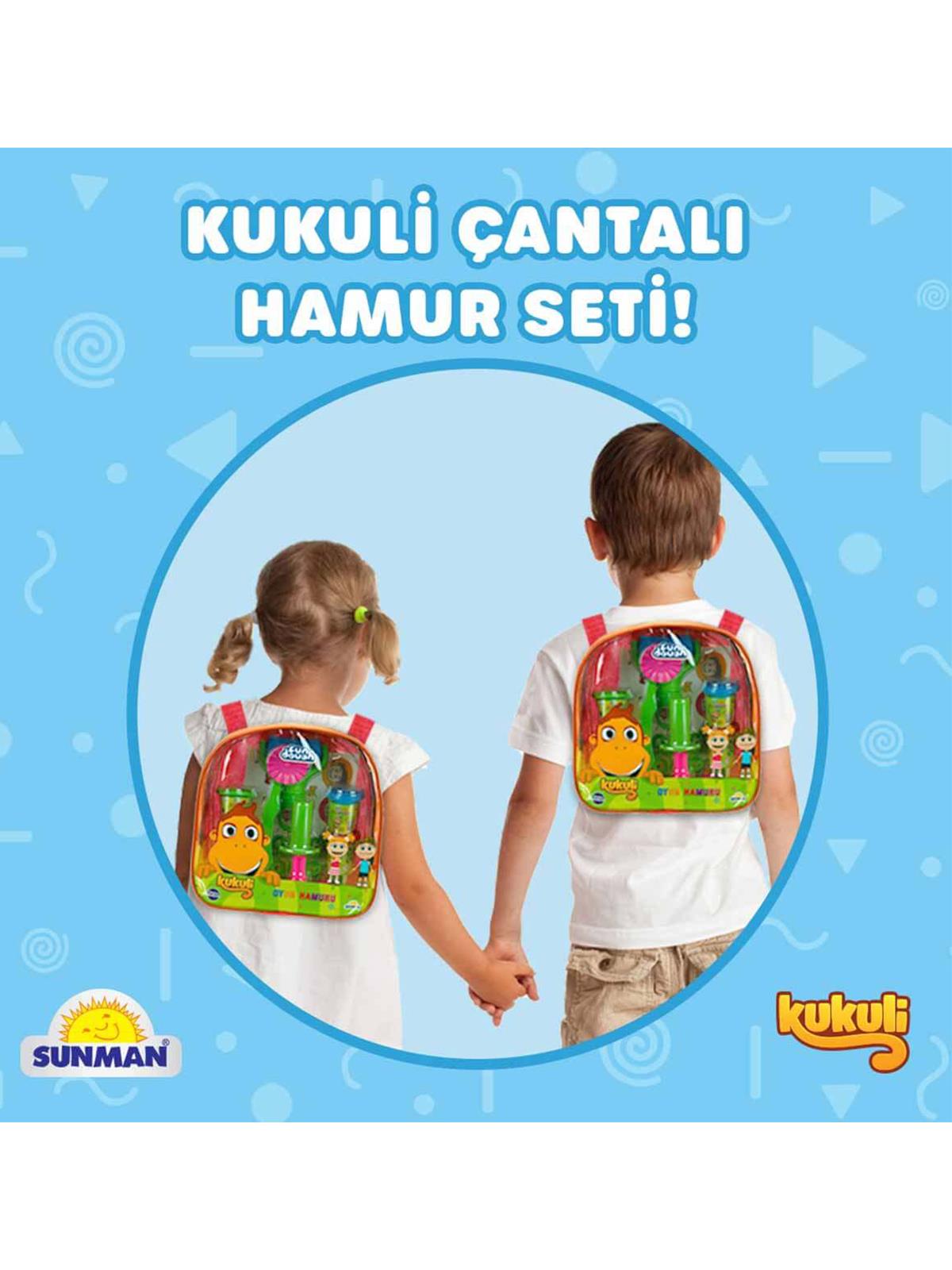 Kukuli Sırt Çantalı Oyun Hamuru Seti 200 g 18 Parça - Turuncu