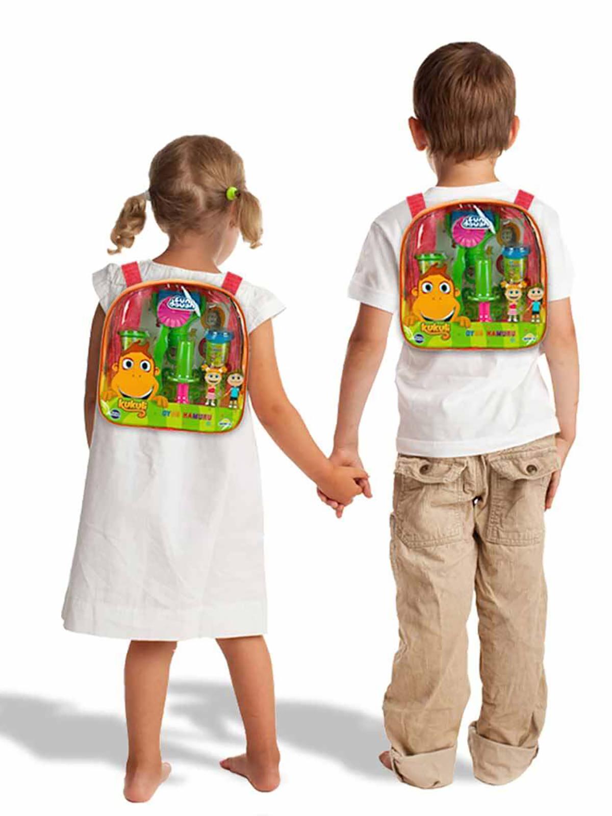 Kukuli Sırt Çantalı Oyun Hamuru Seti 200 g 18 Parça - Turuncu