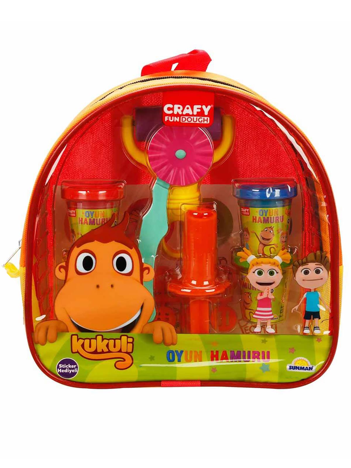 Kukuli Sırt Çantalı Oyun Hamuru Seti 200 g 18 Parça - Turuncu