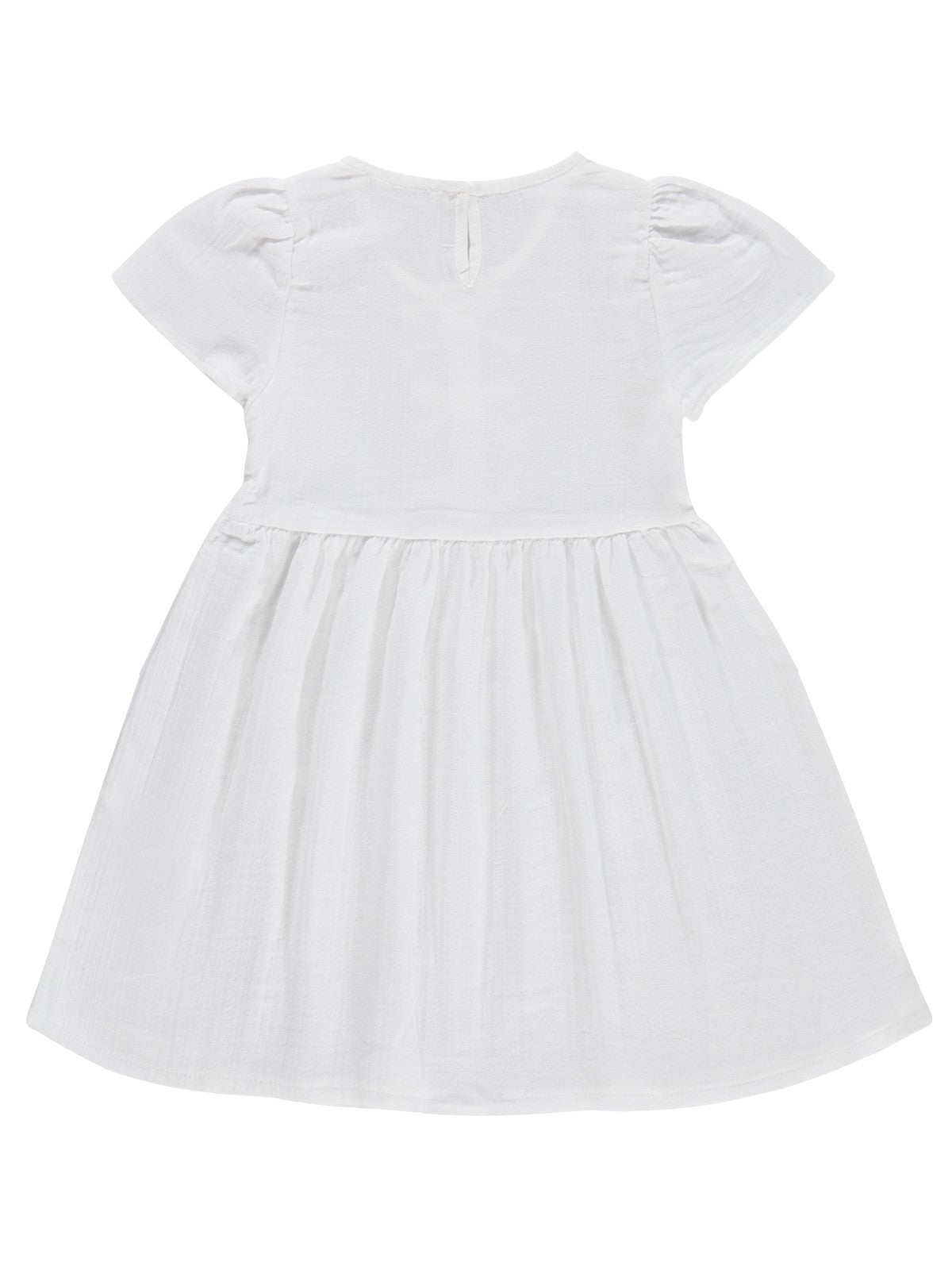 Civil Girls Fiyonklu 10-13 Yaş Elbise - Beyaz