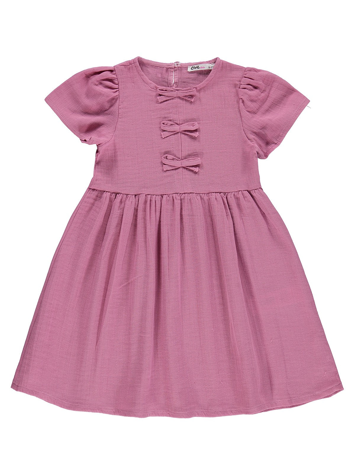 Civil Girls Fiyonklu 10-13 Yaş Elbise - Pembe