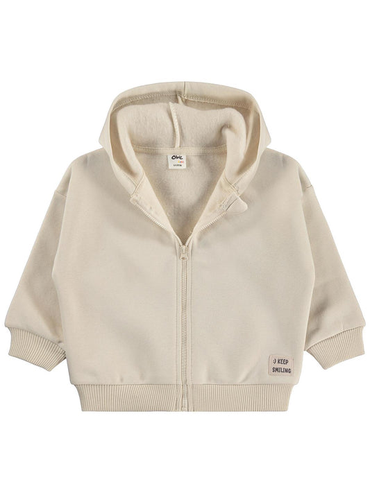 Civil Baby Keep Smiling Etiketli Basic 6-18 Ay Hırka - Bej