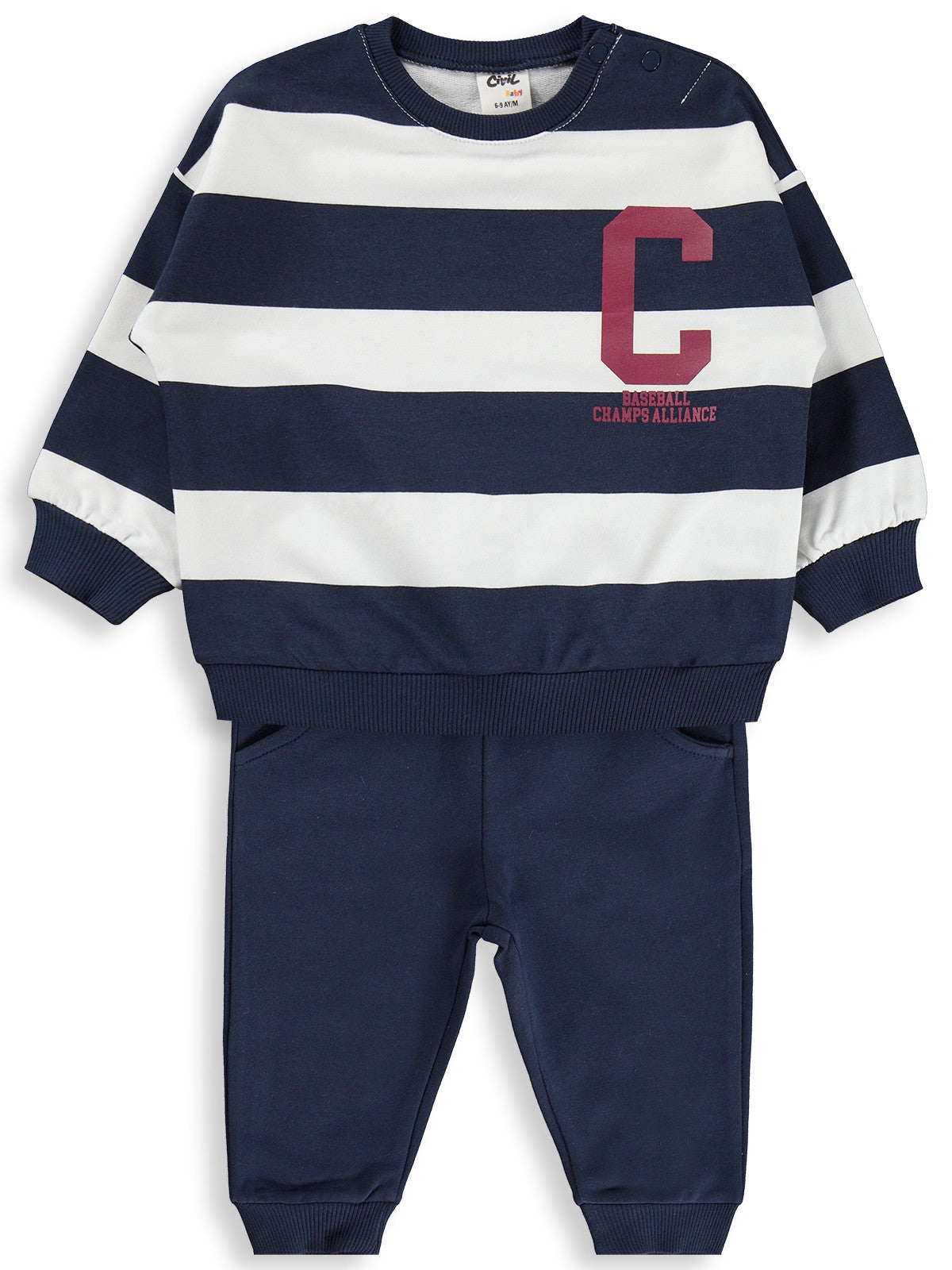Civil Baby C Baskılı 6-18 Ay Takım - Lacivert