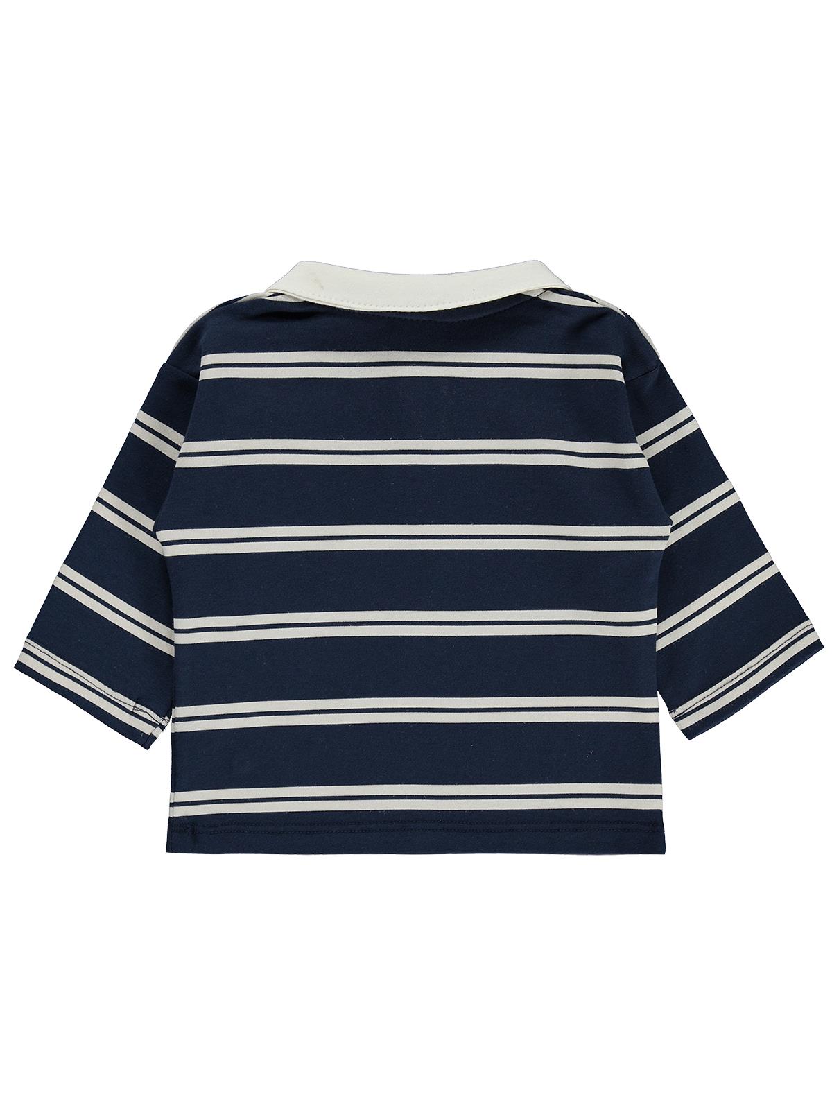 Civil Baby Çizgili 6-18 Ay Sweatshirt - Lacivert
