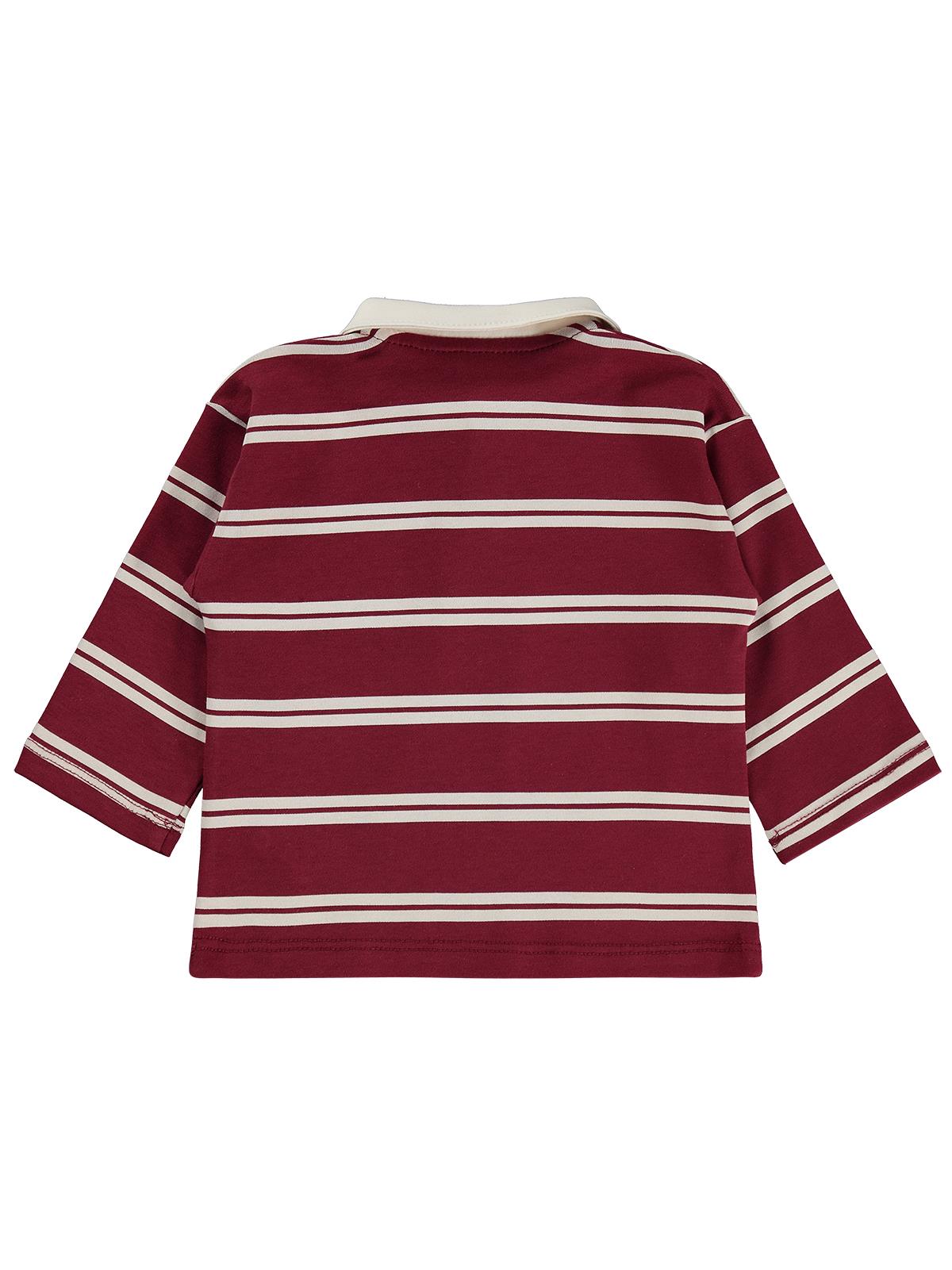Civil Baby Çizgili 6-18 Ay Sweatshirt - Bordo