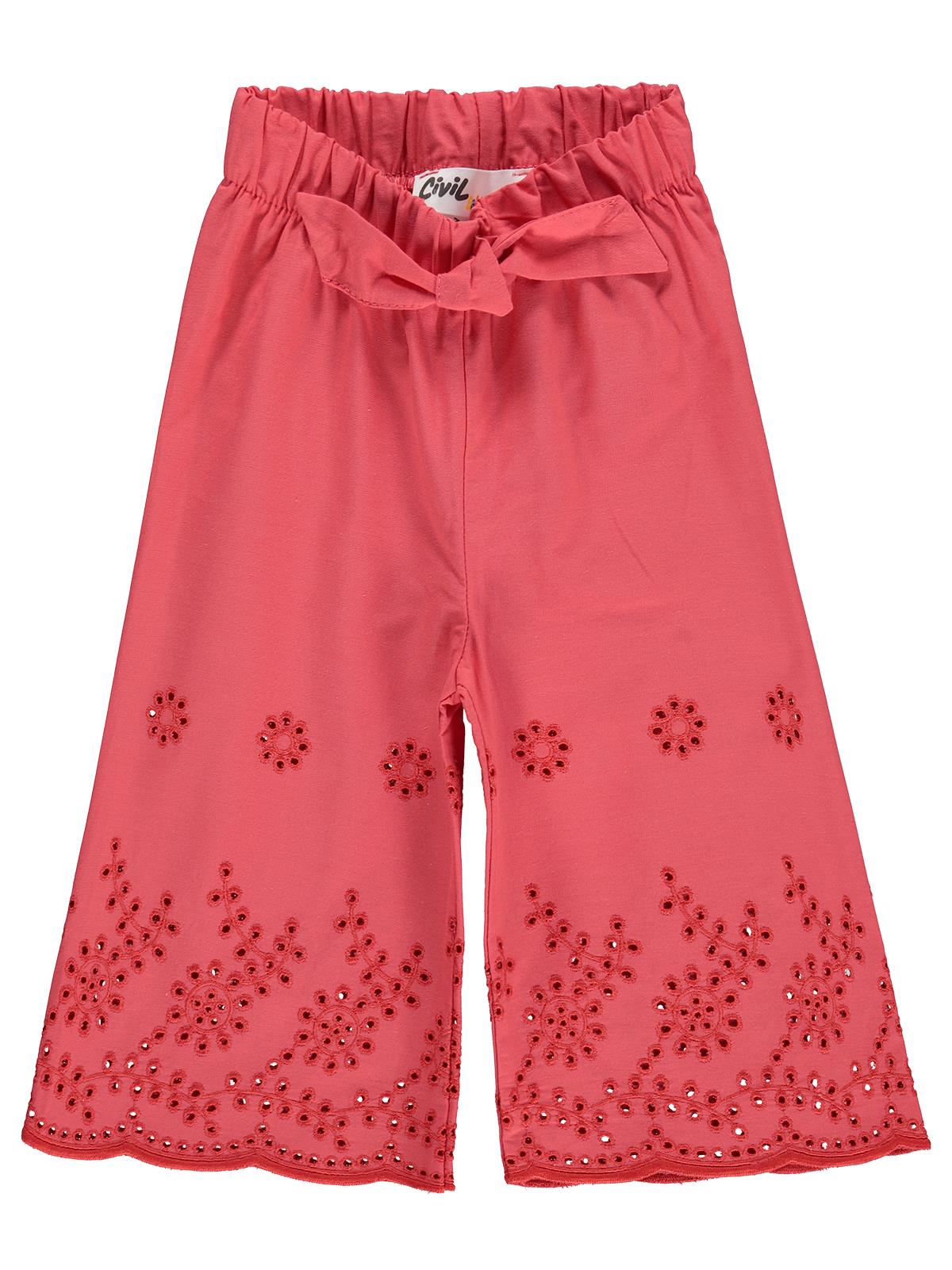 Civil Baby Paça Brodeli 6-18 Ay Pantolon - Kırmızı