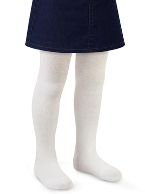 Civil Girls Düz Desenli 3-11 Yaş Çocuk Kız Külotlu Çorap - Ekru