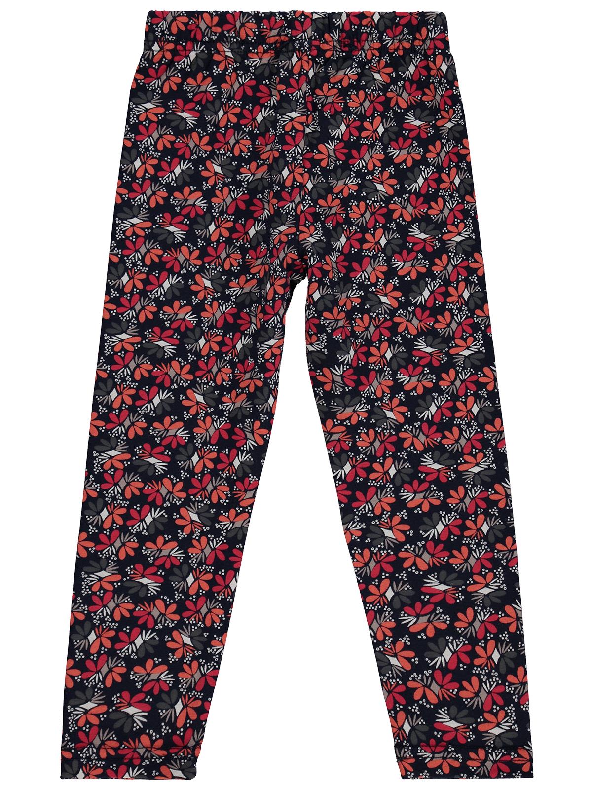 Civil Girls Çiçek Desenli 2-5 Yaş Tayt - Siyah