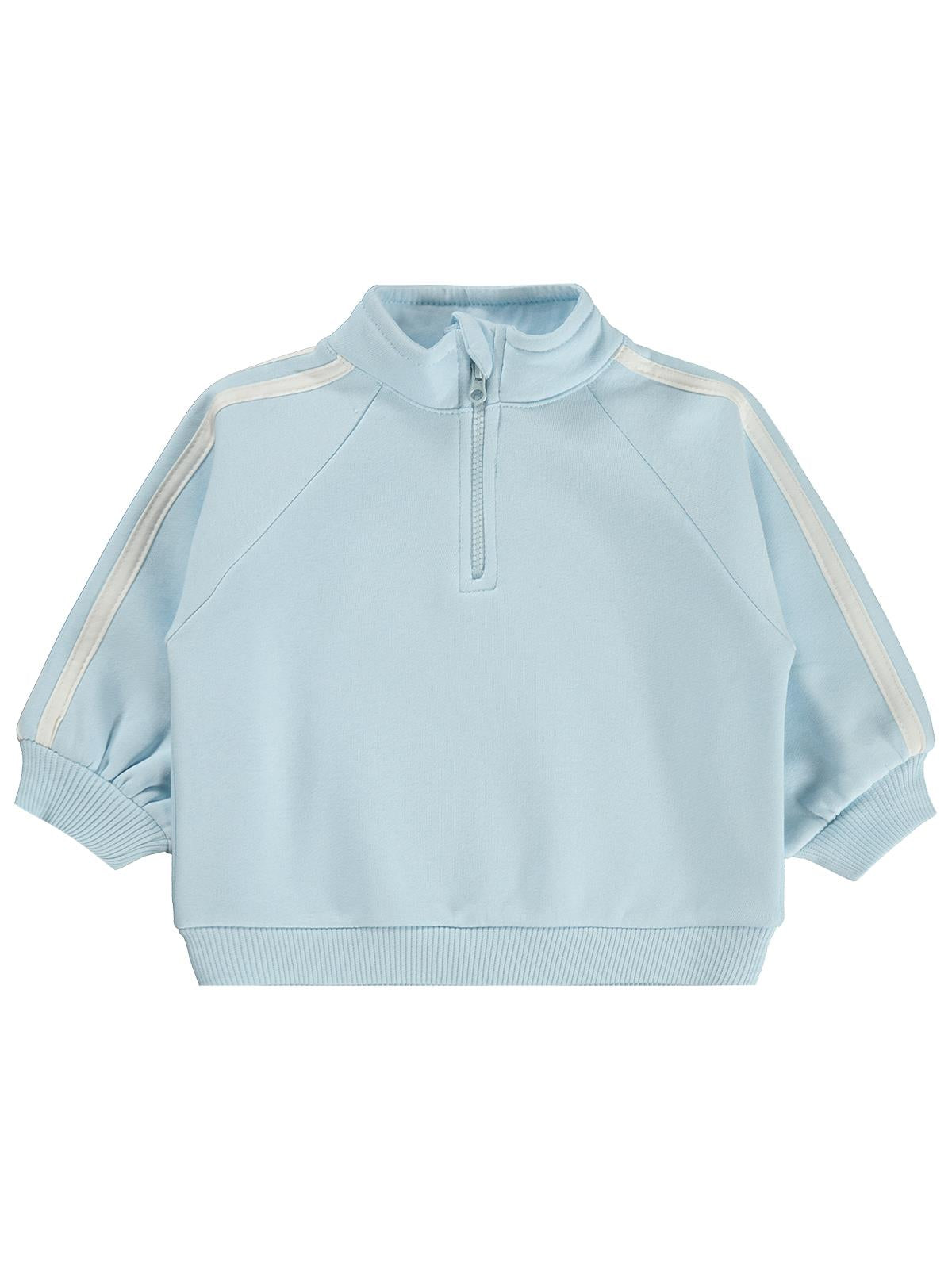 Civil Baby Yarım Fermuar 6-18 Ay Sweatshirt - Mavi