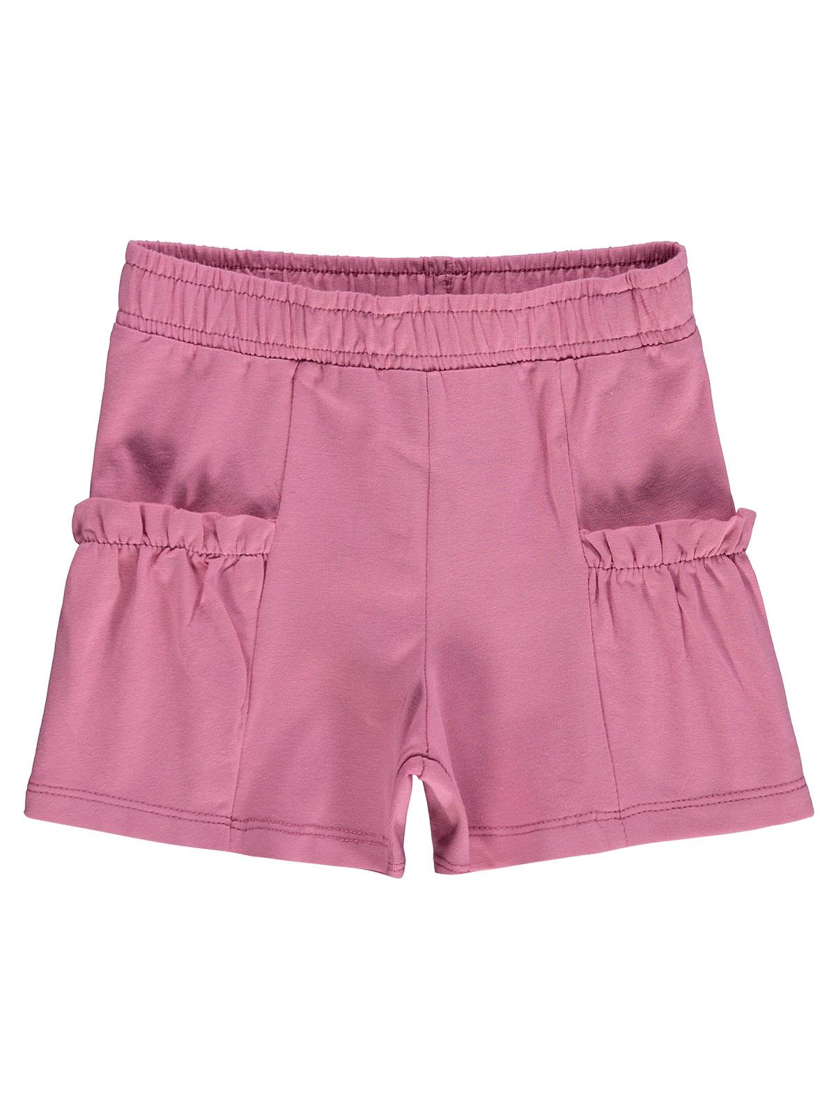 Civil Girls Torba Cep Detaylı 2-5 Yaş Şort - Pudra