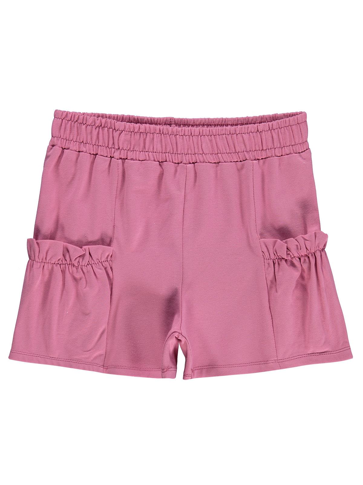 Civil Girls Torba Cep Detaylı 6-9 Yaş Şort - Pudra
