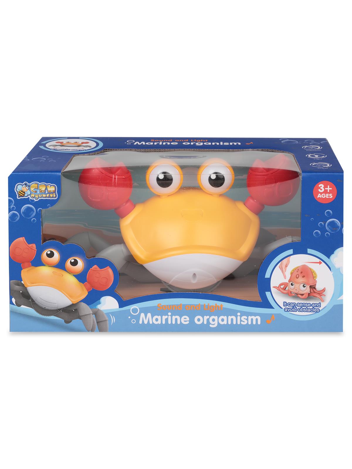 Can Oyuncak Sesli ışıklı sensörlü yengeç  Müzikli ve Işıklı Oyuncaklar - Sarı