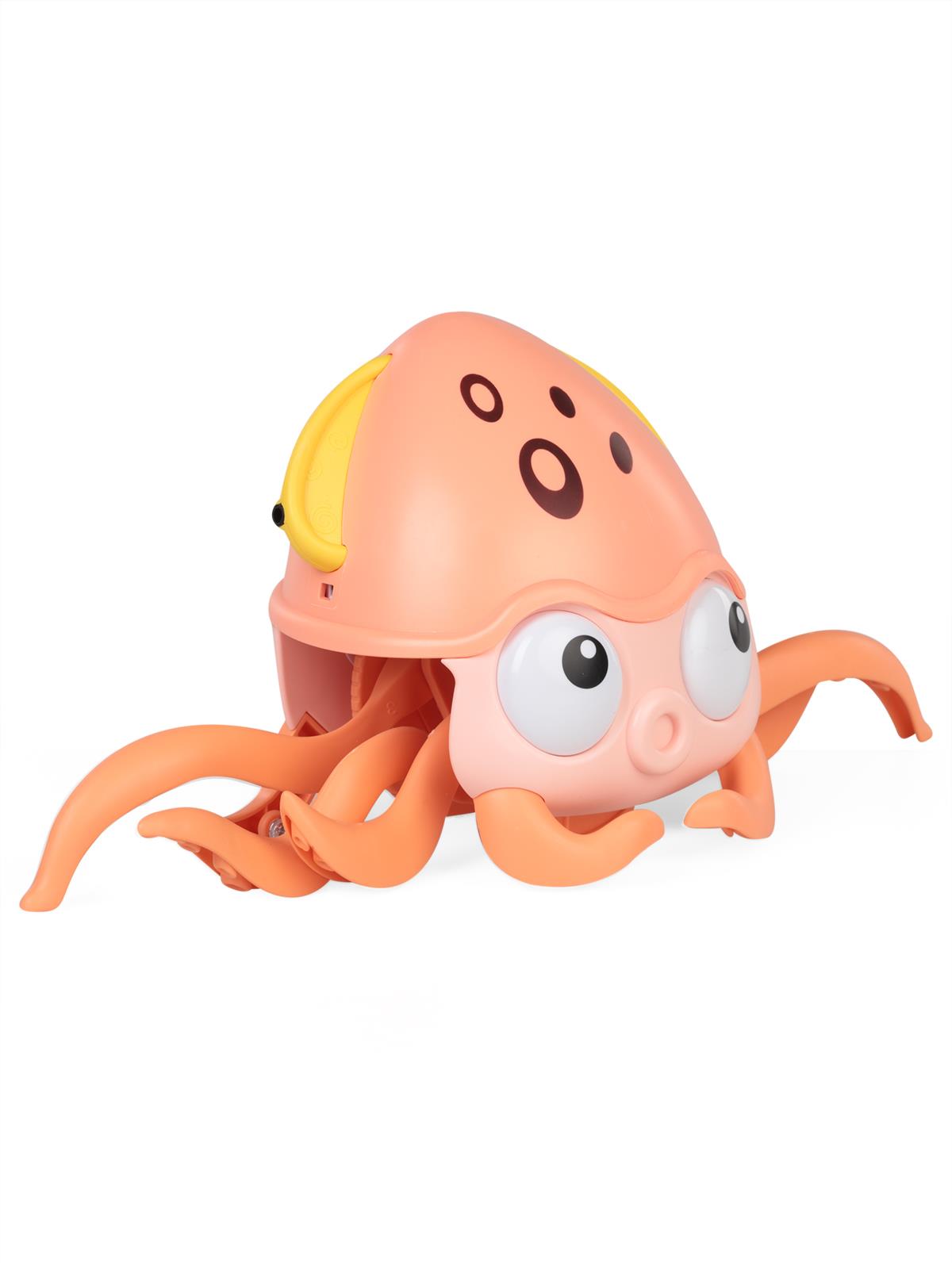 Can Oyuncak Sesli ışıklı sensörlü yengeç  Müzikli ve Işıklı Oyuncaklar - Turuncu