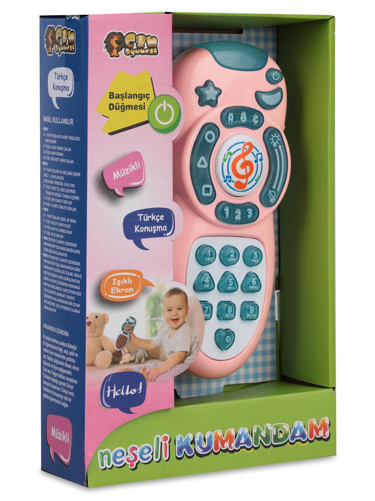 Can Oyuncak Kutulu Pilli Müzikli Akıllı Kumanda - Pembe