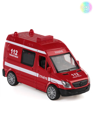 Can Oyuncak Kutuda Sesli Çek Bırak Ambulans - Kırmızı