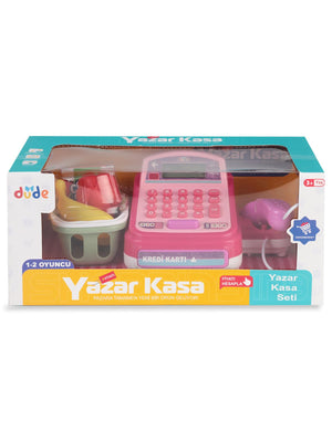 Seher Oyuncak Yazar Kasa Hesap Makineli Meyve Sepetli - Pembe