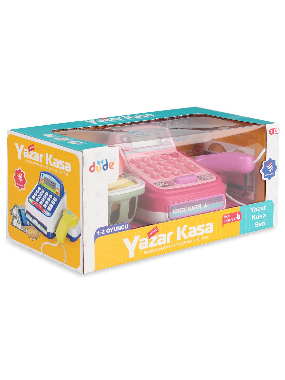 Seher Oyuncak Yazar Kasa Hesap Makineli Meyve Sepetli - Pembe