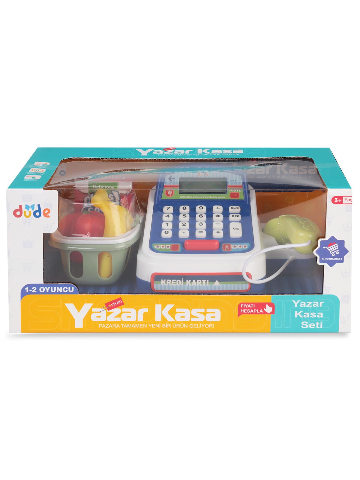 Seher Oyuncak Yazar Kasa Hesap Makineli Meyve Sepetli - Mavi