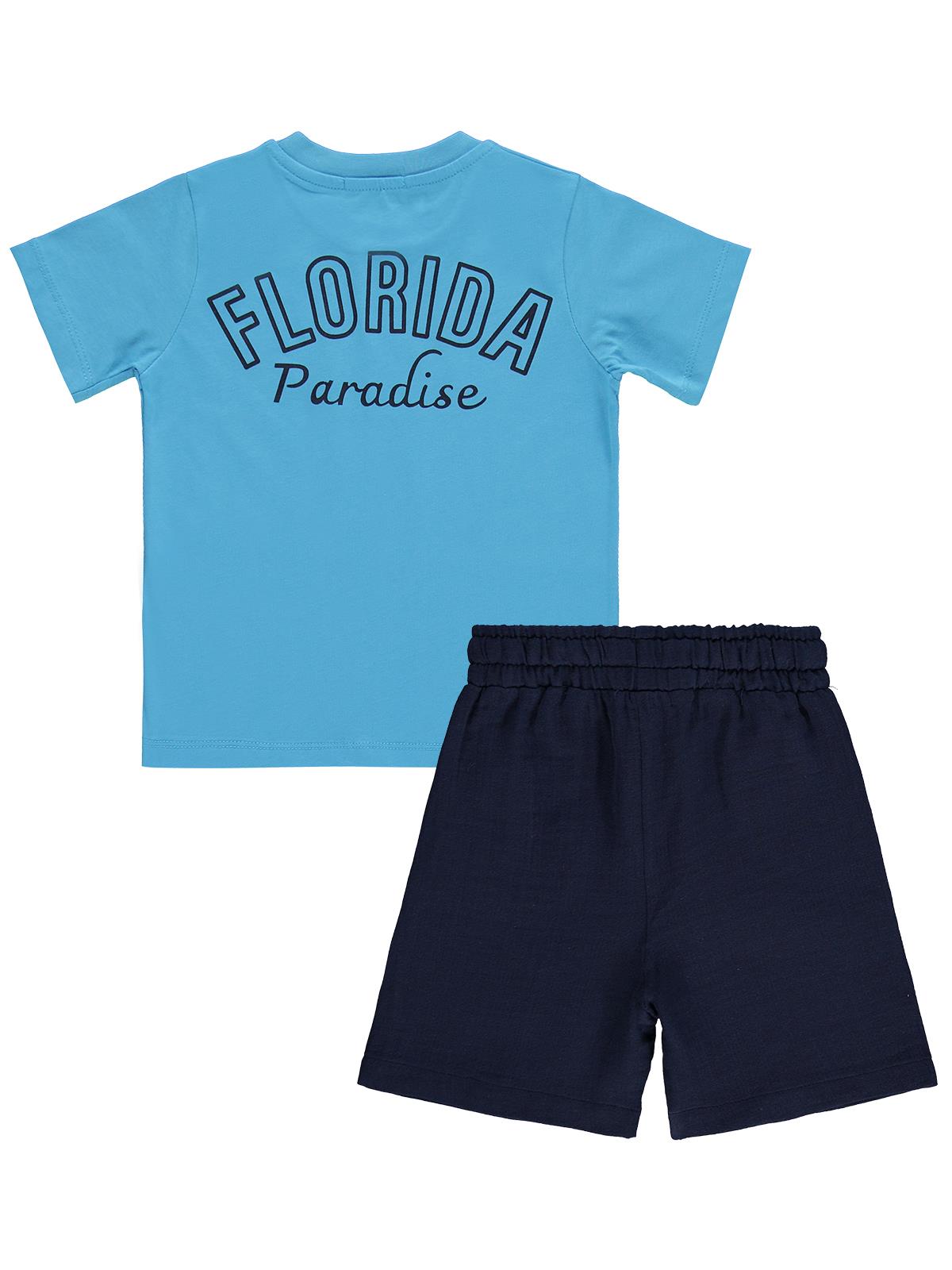 Civil Boys Kum Dalgası Baskılı 2-5 Yaş Takım - Mavi