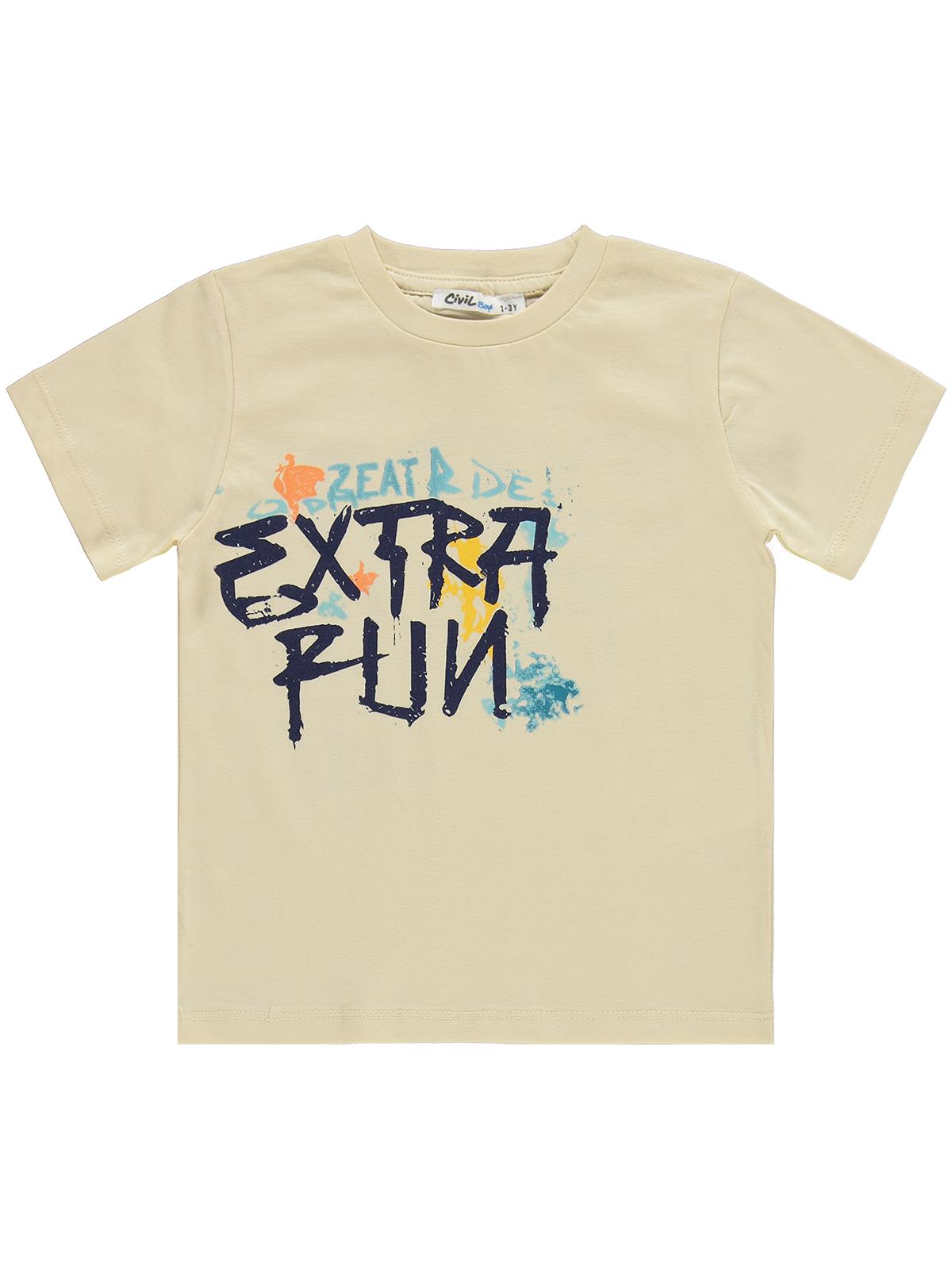 Civil Boys Extra Fun Baskılı 2-5 Yaş Takım - Sarı