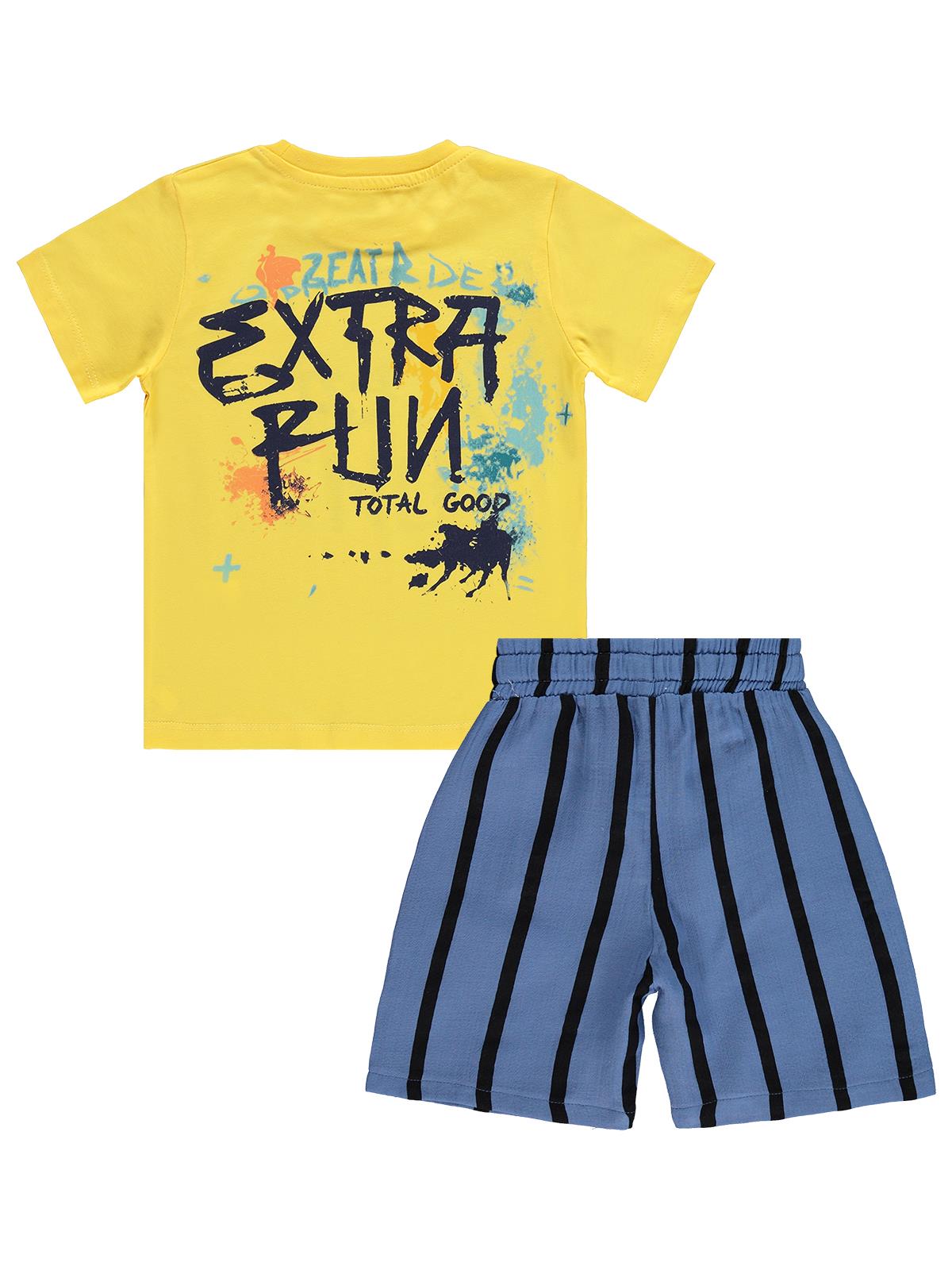 Civil Boys Extra Fun Baskılı 2-5 Yaş Takım - Sarı