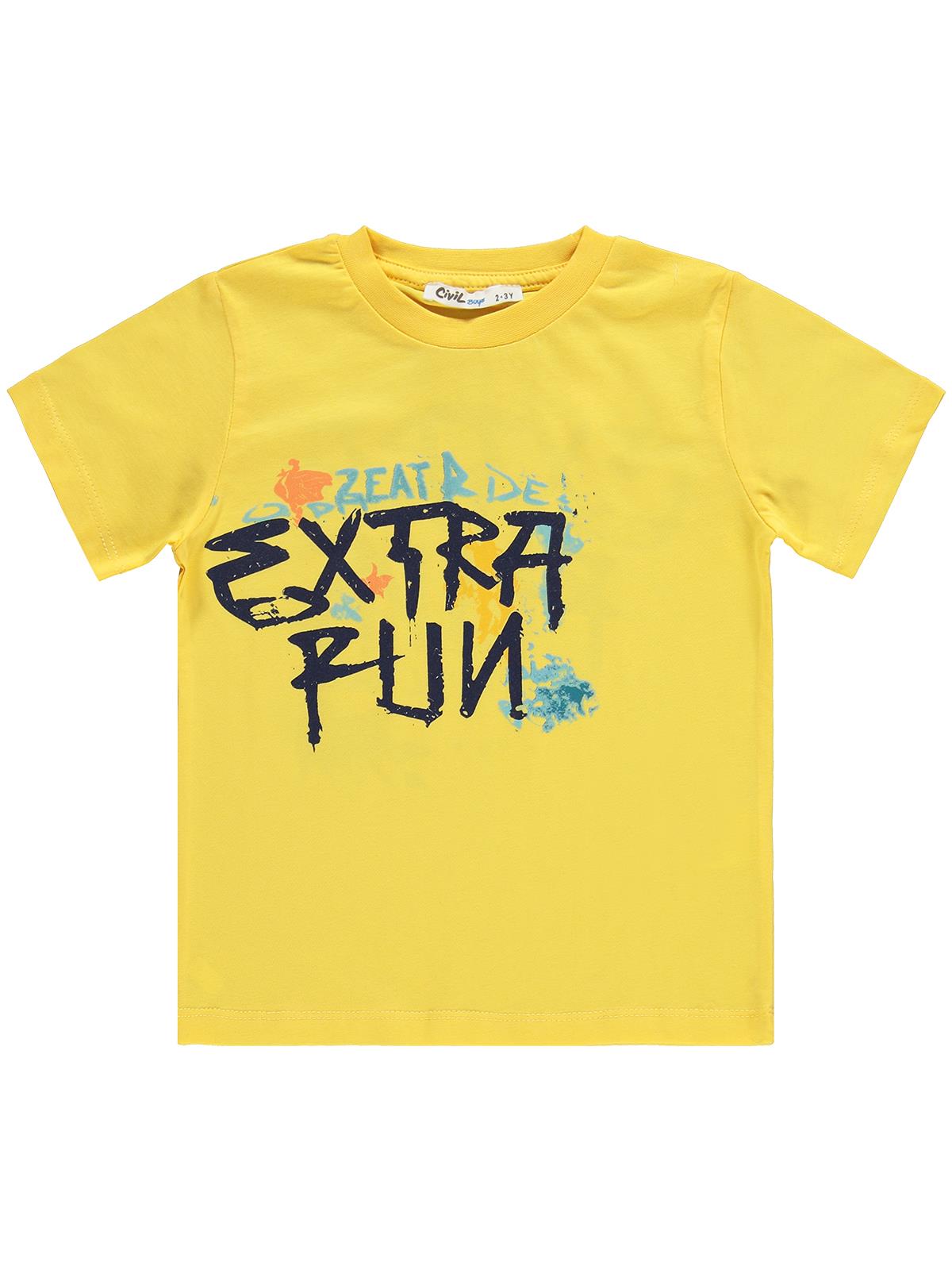 Civil Boys Extra Fun Baskılı 2-5 Yaş Takım - Sarı