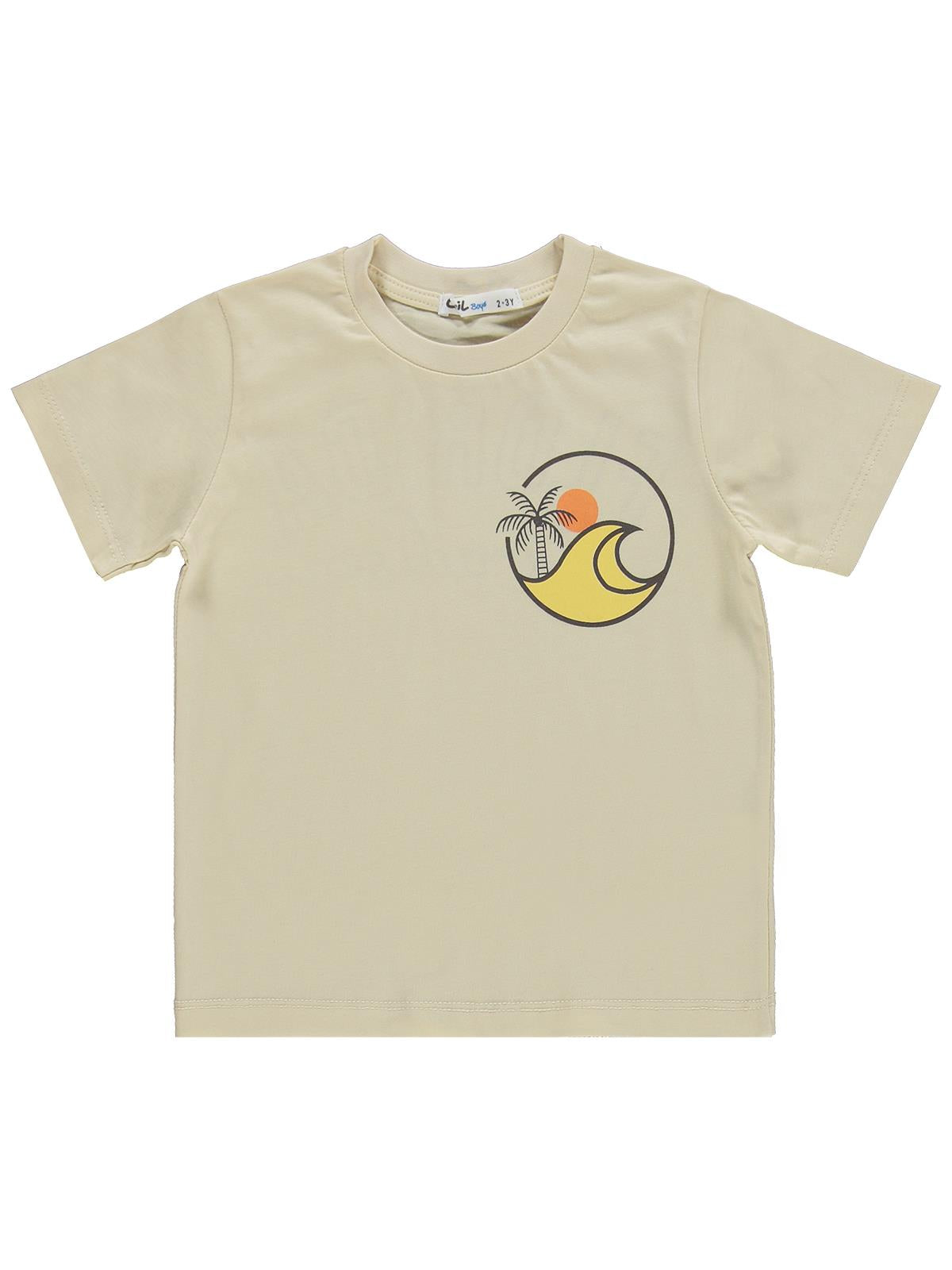 Civil Boys Kum Dalgası Baskılı 2-5 Yaş Takım - Kahverengi