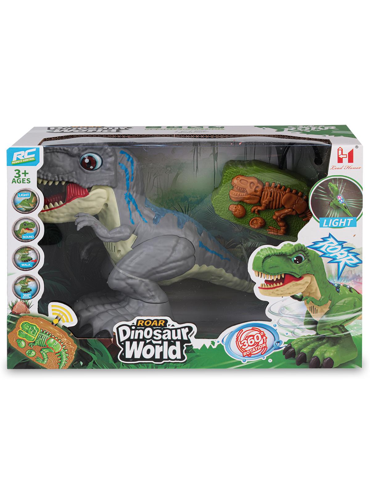 Can Oyuncak Uzaktan Kumandalı Şarjlı Dinazor - Gri