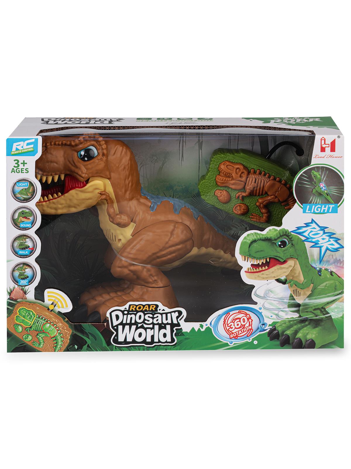 Can Oyuncak Uzaktan Kumandalı Şarjlı Dinazor - Kahverengi