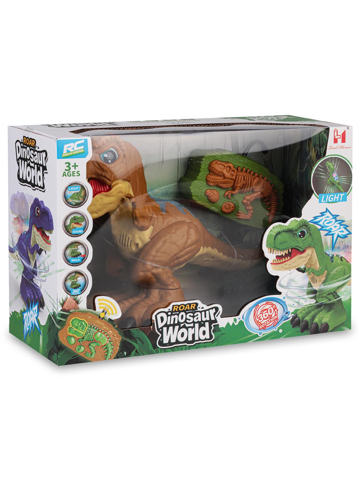 Can Oyuncak Uzaktan Kumandalı Şarjlı Dinazor - Kahverengi