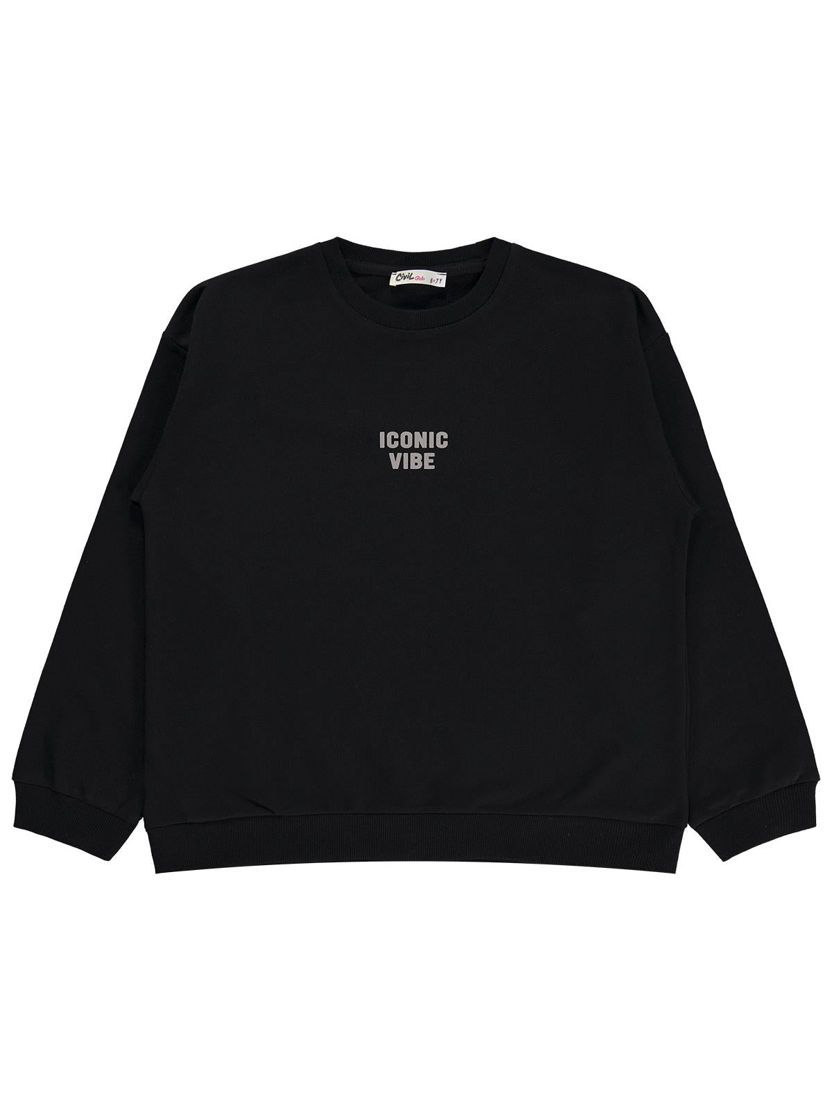 Civil Girls Basic 6-9 Yaş Sweatshirt - Siyah