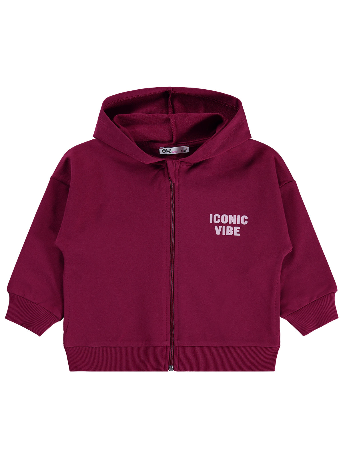 Civil Girls Basic 2-5 Yaş Hırka - Bordo