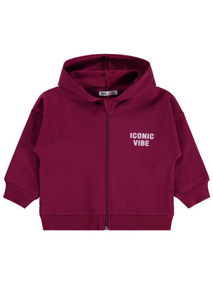 Civil Girls Basic 2-5 Yaş Hırka - Bordo