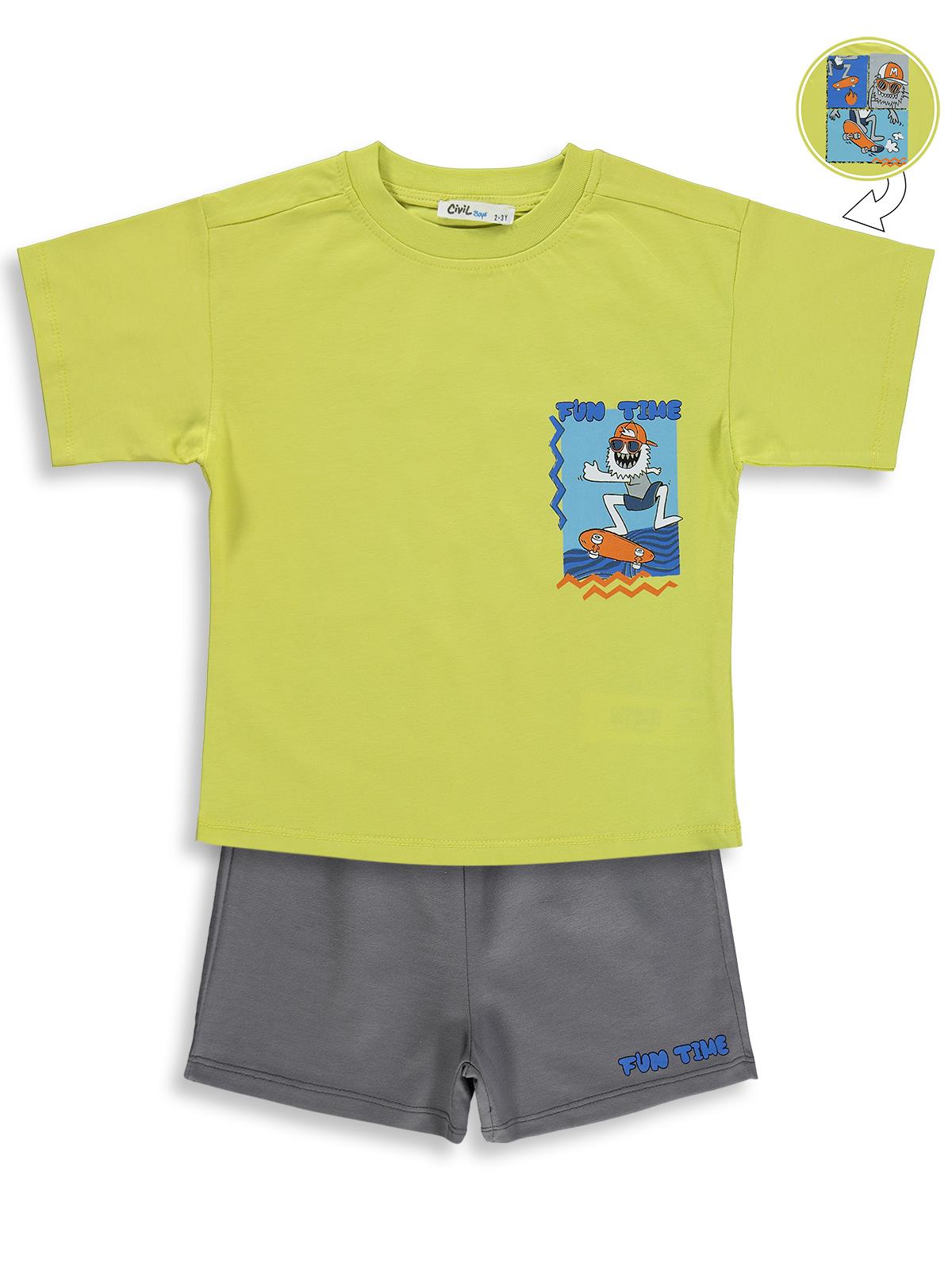Civil Boys Fun Time 2-5 Yaş Takım - Sarı