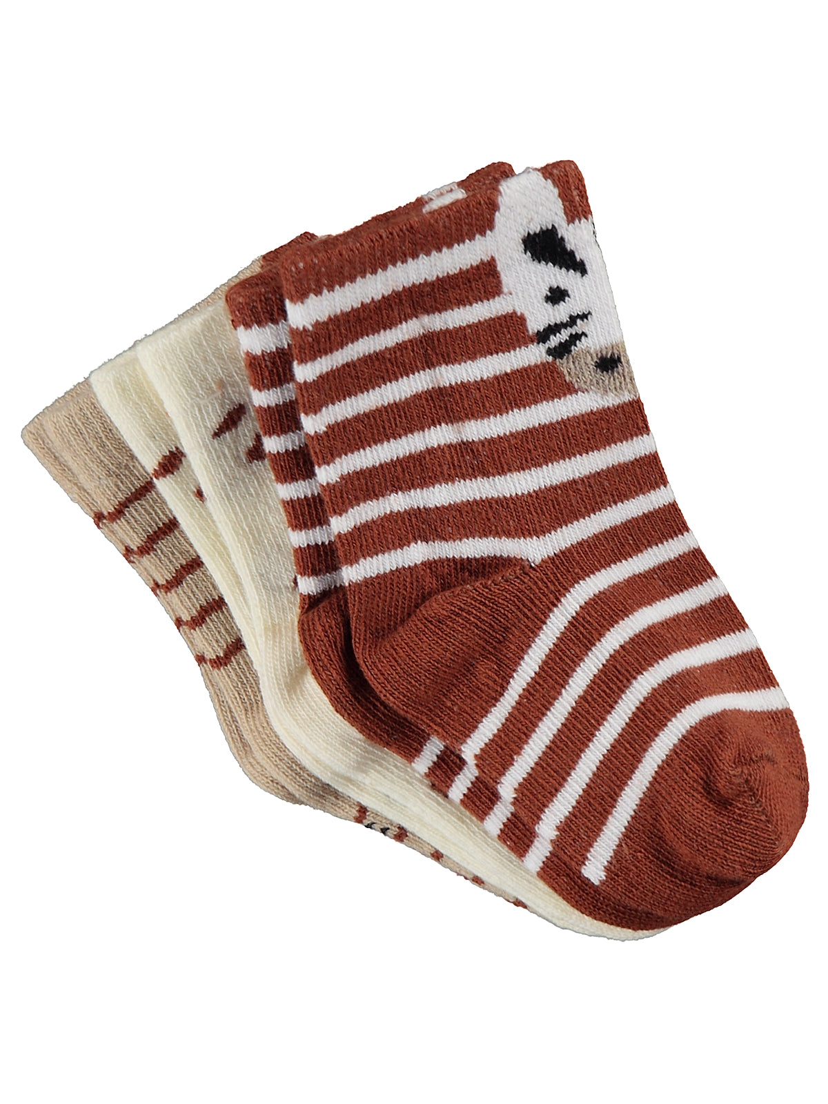 Civil Baby Animal 3'lü 6- Bebek Erkek Çorap Set