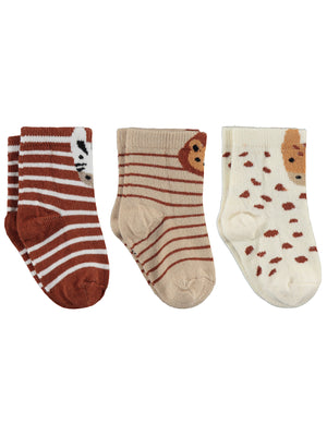Civil Baby Animal 3'lü 6- Bebek Erkek Çorap Set