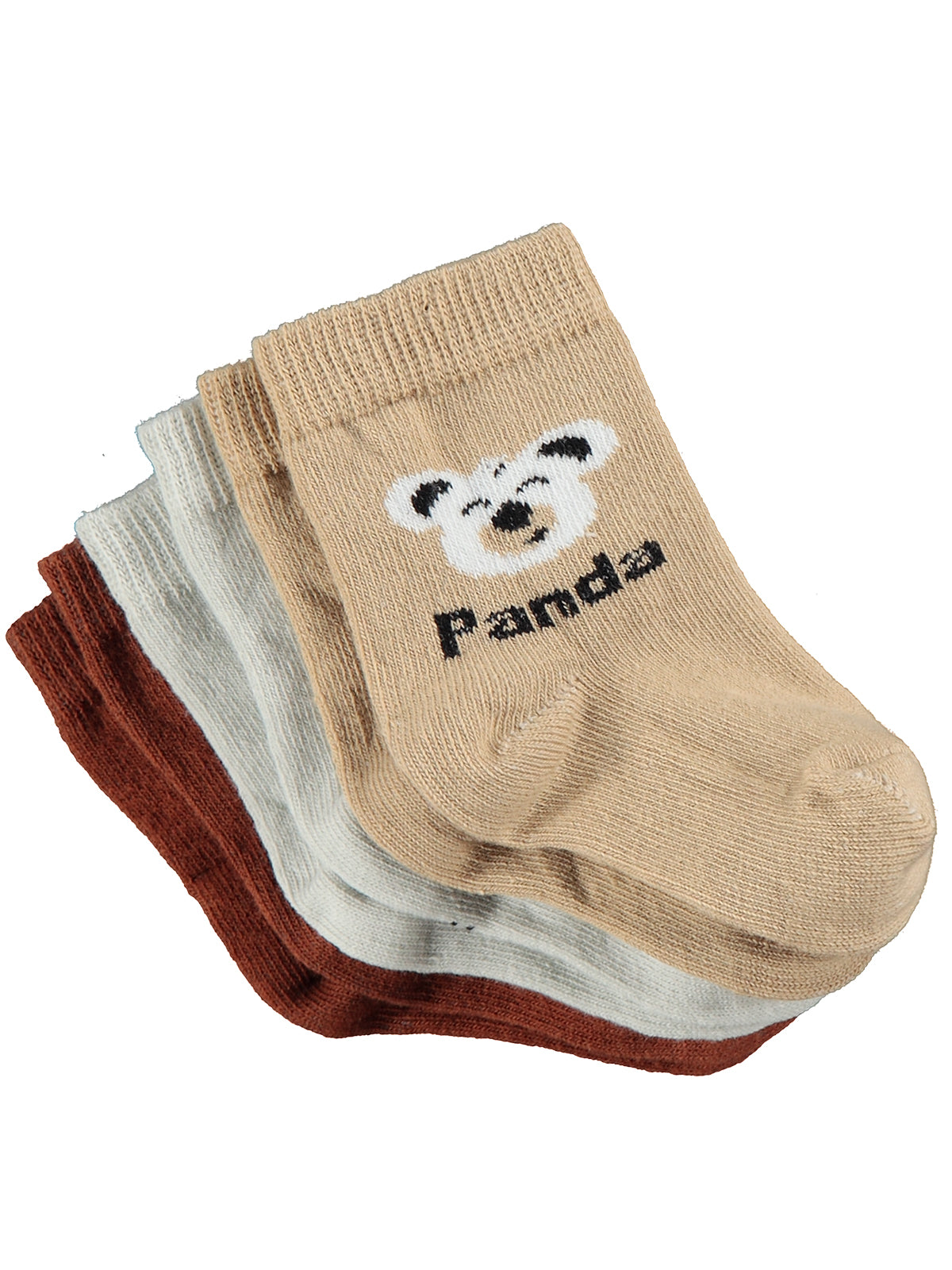 Civil Baby Panda 3'lü 6- Bebek Erkek Çorap Set