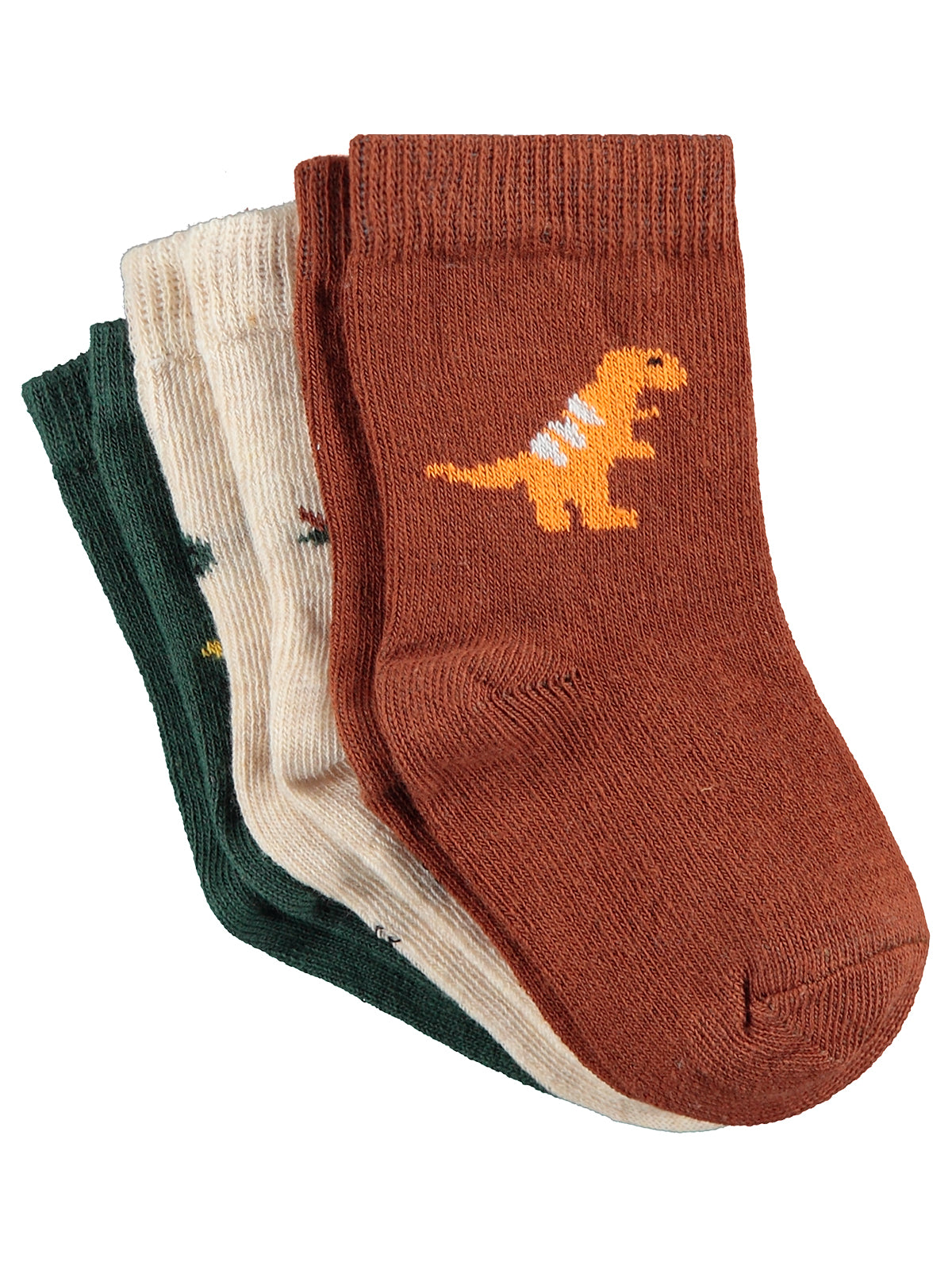 Civil Baby Dinosours 3'lü 6- Bebek Erkek Çorap Set
