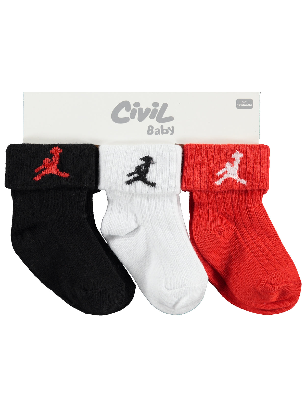 Civil Baby Sportsman 3'lü 6- Bebek Erkek Çorap Set